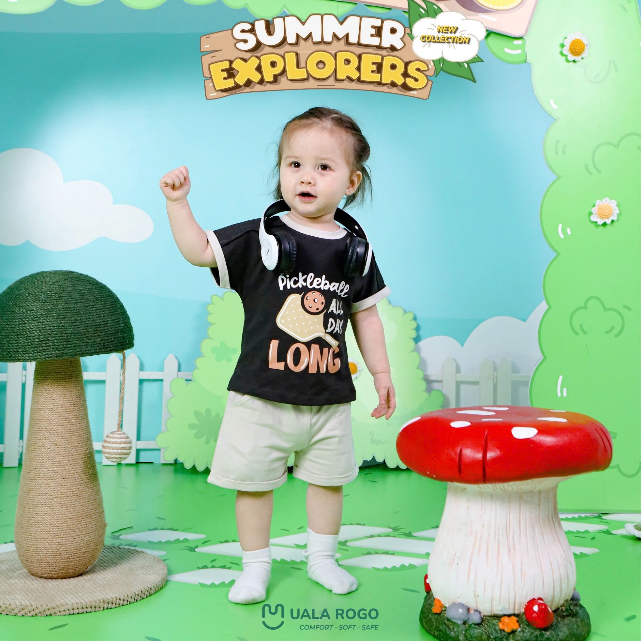 Bộ Cộc Tay Coton Cho Bé UR 3836