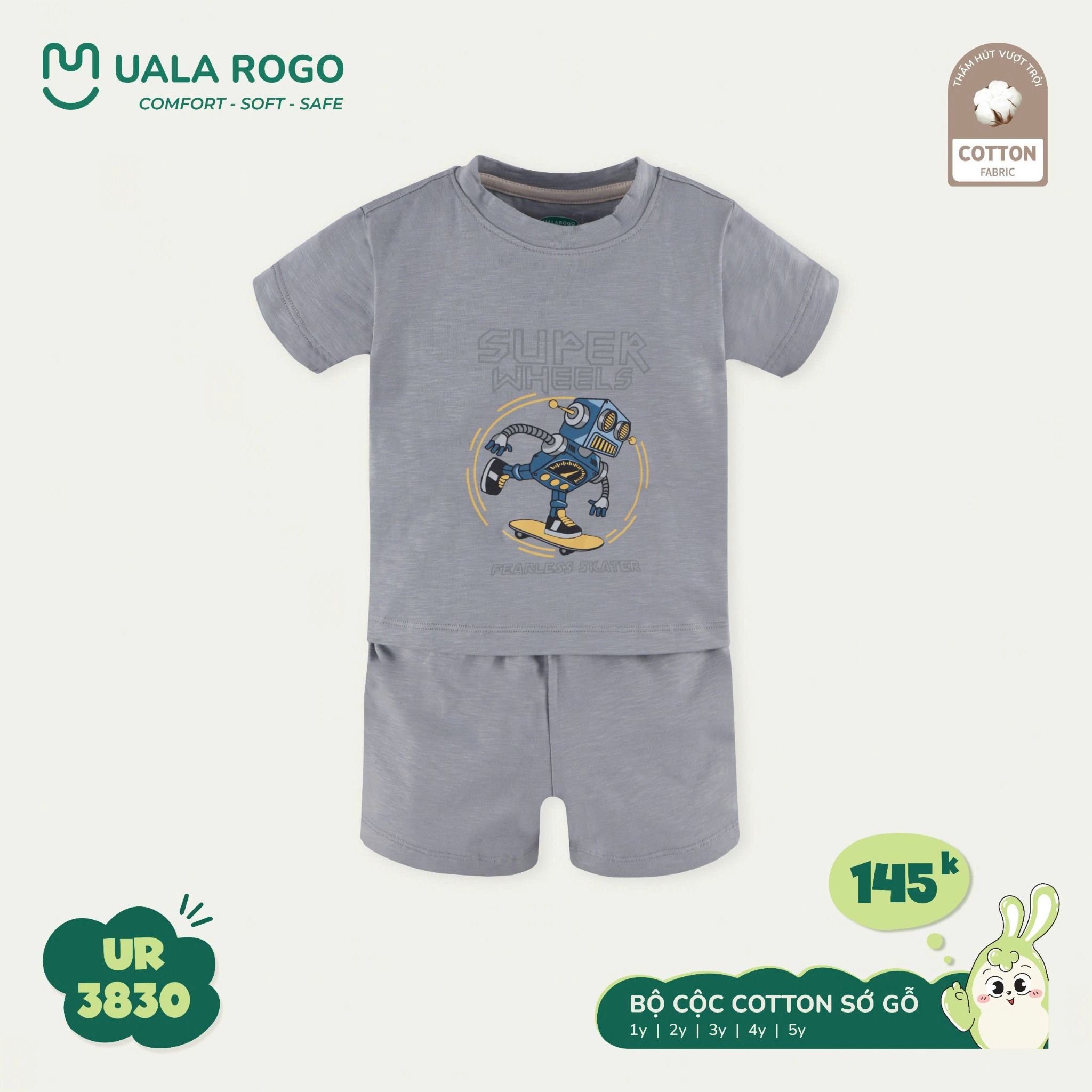 Bộ Cộc Tay Cho Bé Cotton UR 3830