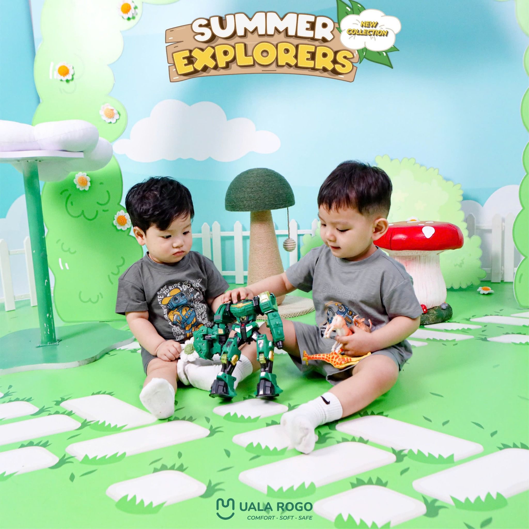 Bộ Cộc Tay Cho Bé Cotton UR 3830