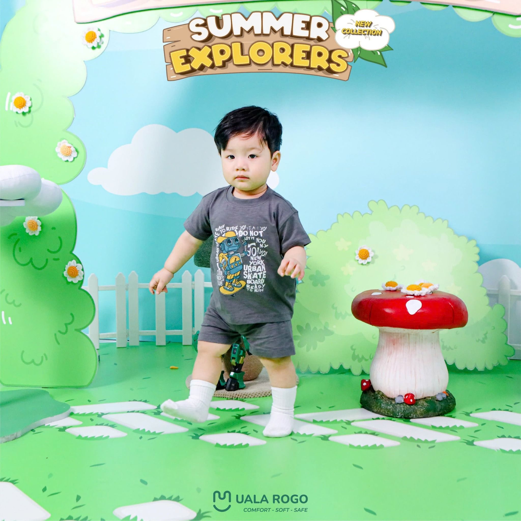 Bộ Cộc Tay Cho Bé Cotton UR 3830