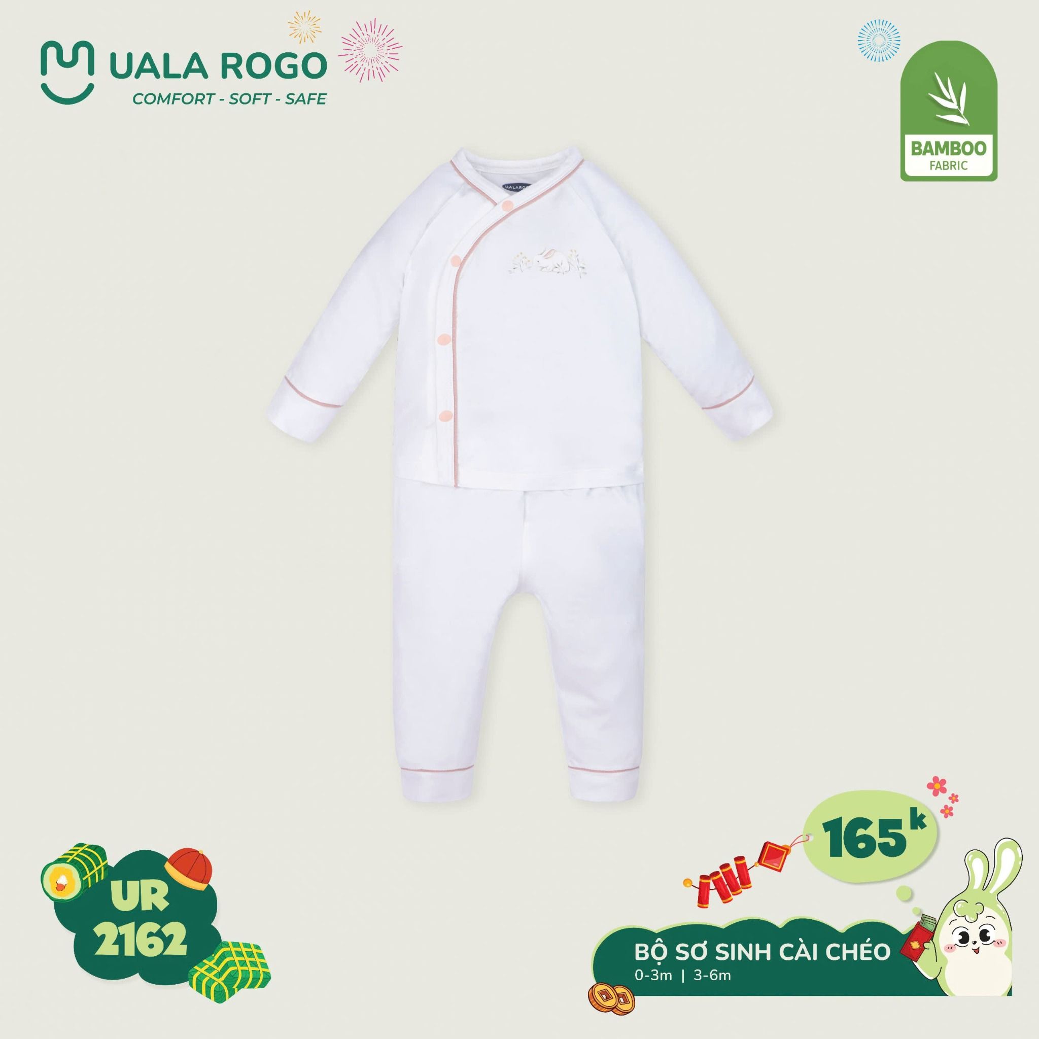 Bộ Cài Chéo Sơ Sinh Cho Bé UR 2162