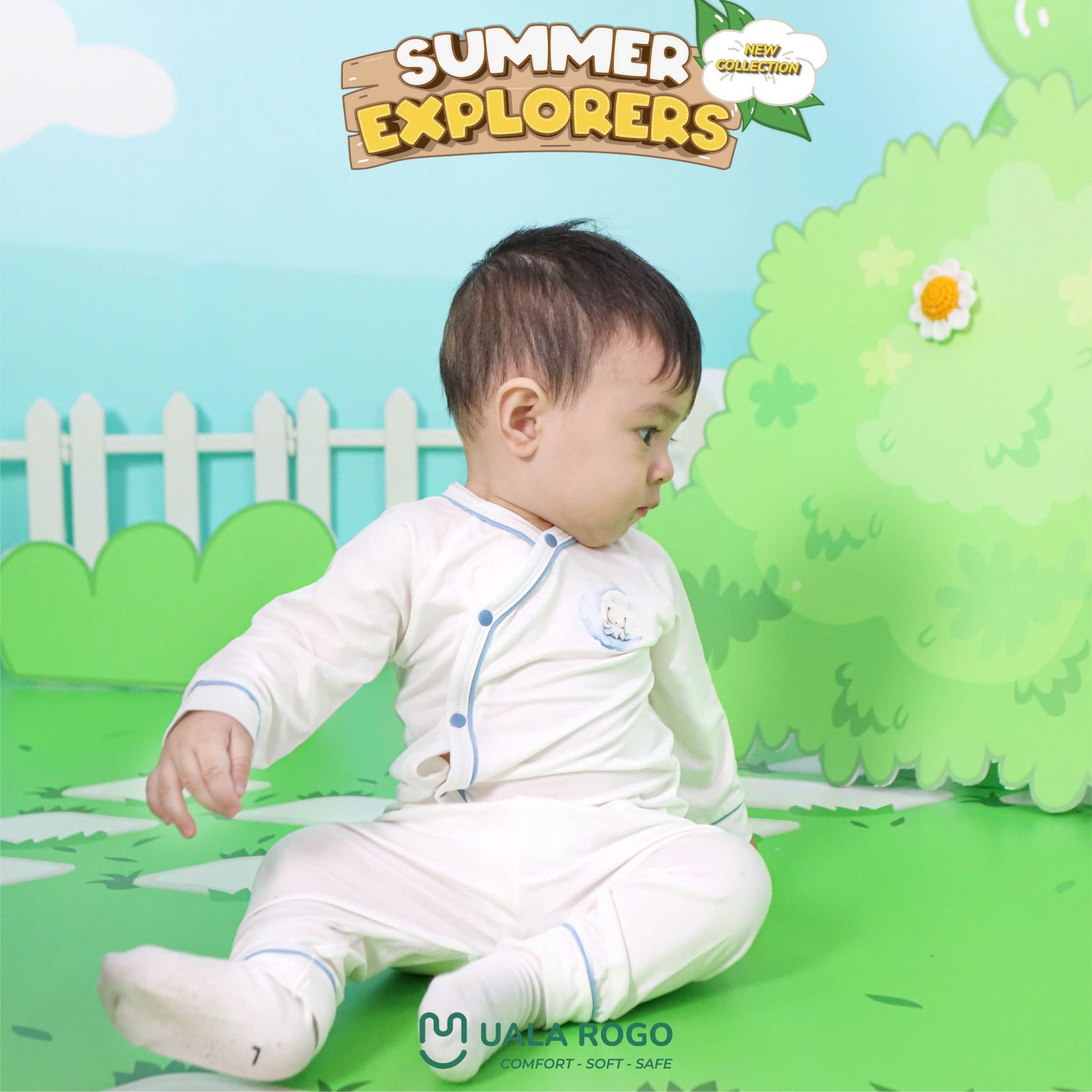 Bộ Cài Chéo Sơ Sinh Cho Bé UR 2162