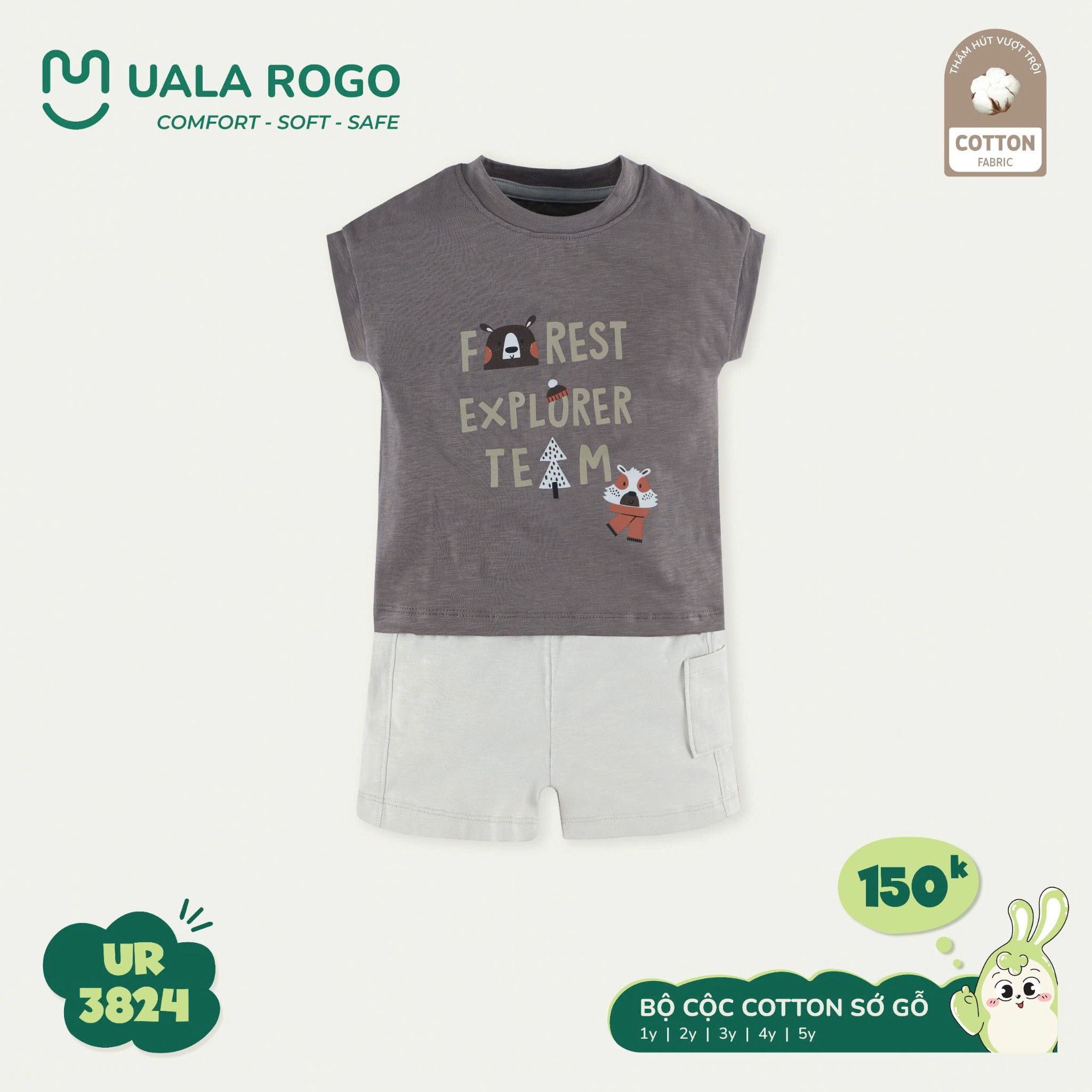 Bộ Cộc Cotton Cho Bé UR 3824