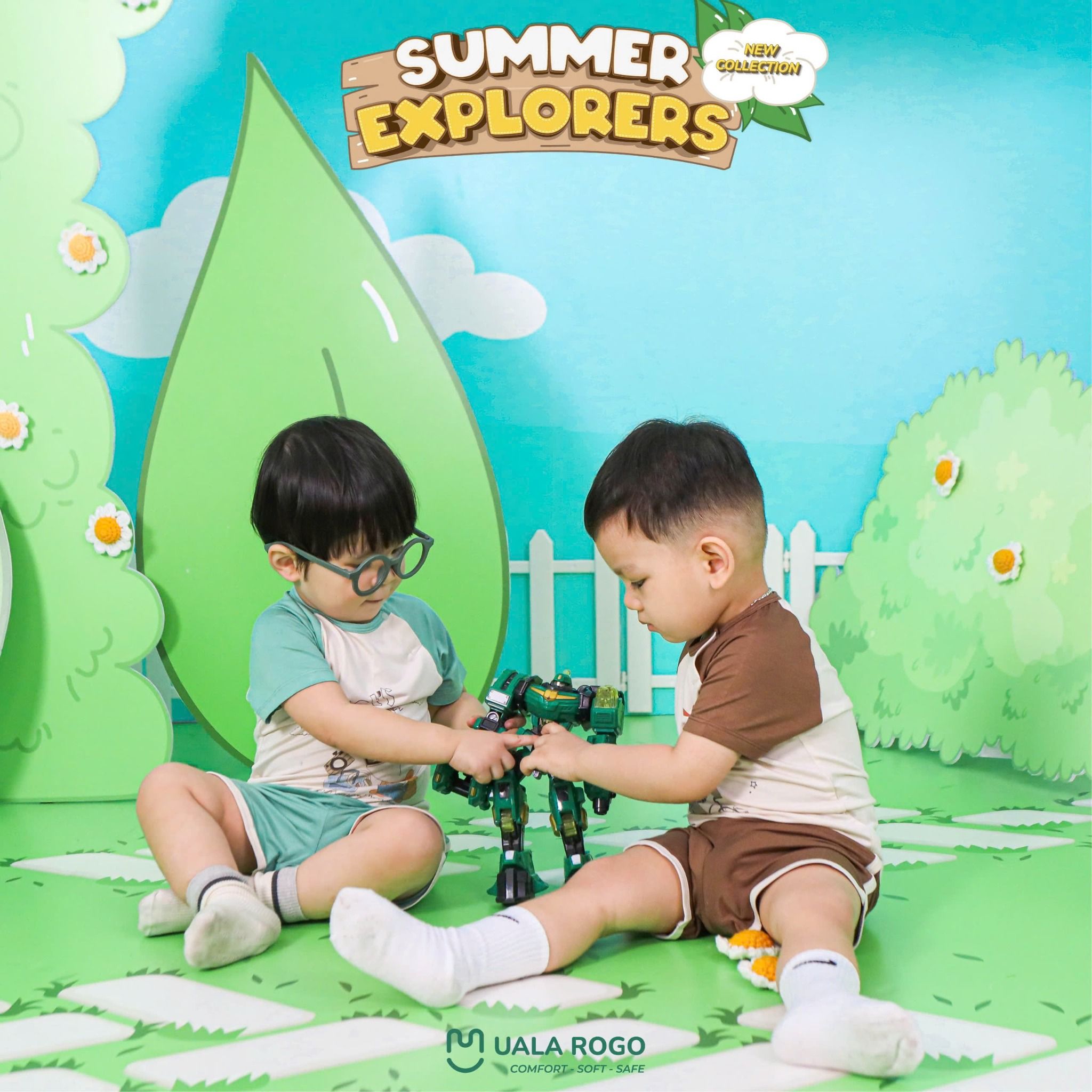Bộ Cộc Tay Bamboo Cho Bé UR 2161