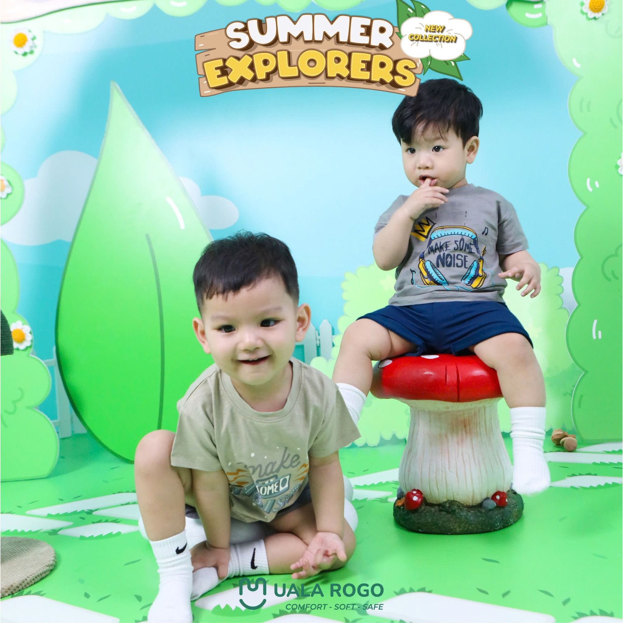 Bộ Cộc Tay Cotton Cho Bé UR 3839
