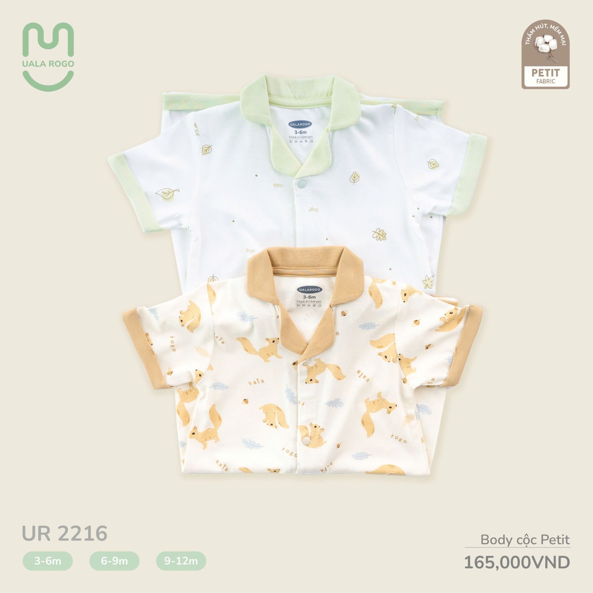 Bộ Body Cộc Petit Cho Bé UR 2216