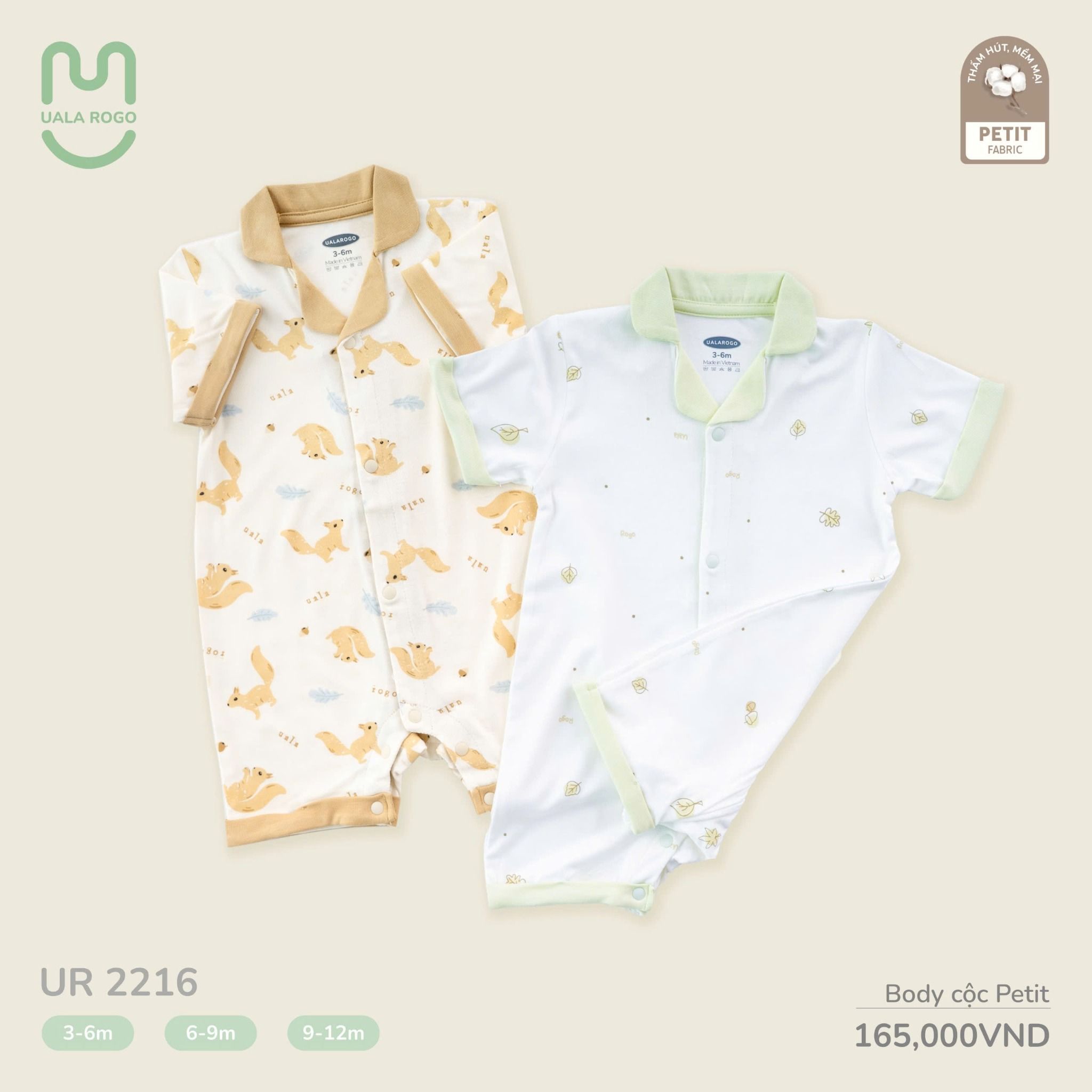Bộ Body Cộc Petit Cho Bé UR 2216