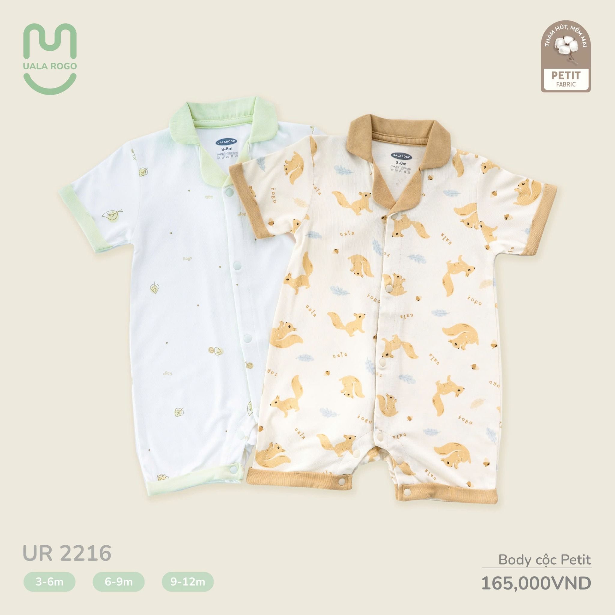 Bộ Body Cộc Petit Cho Bé UR 2216