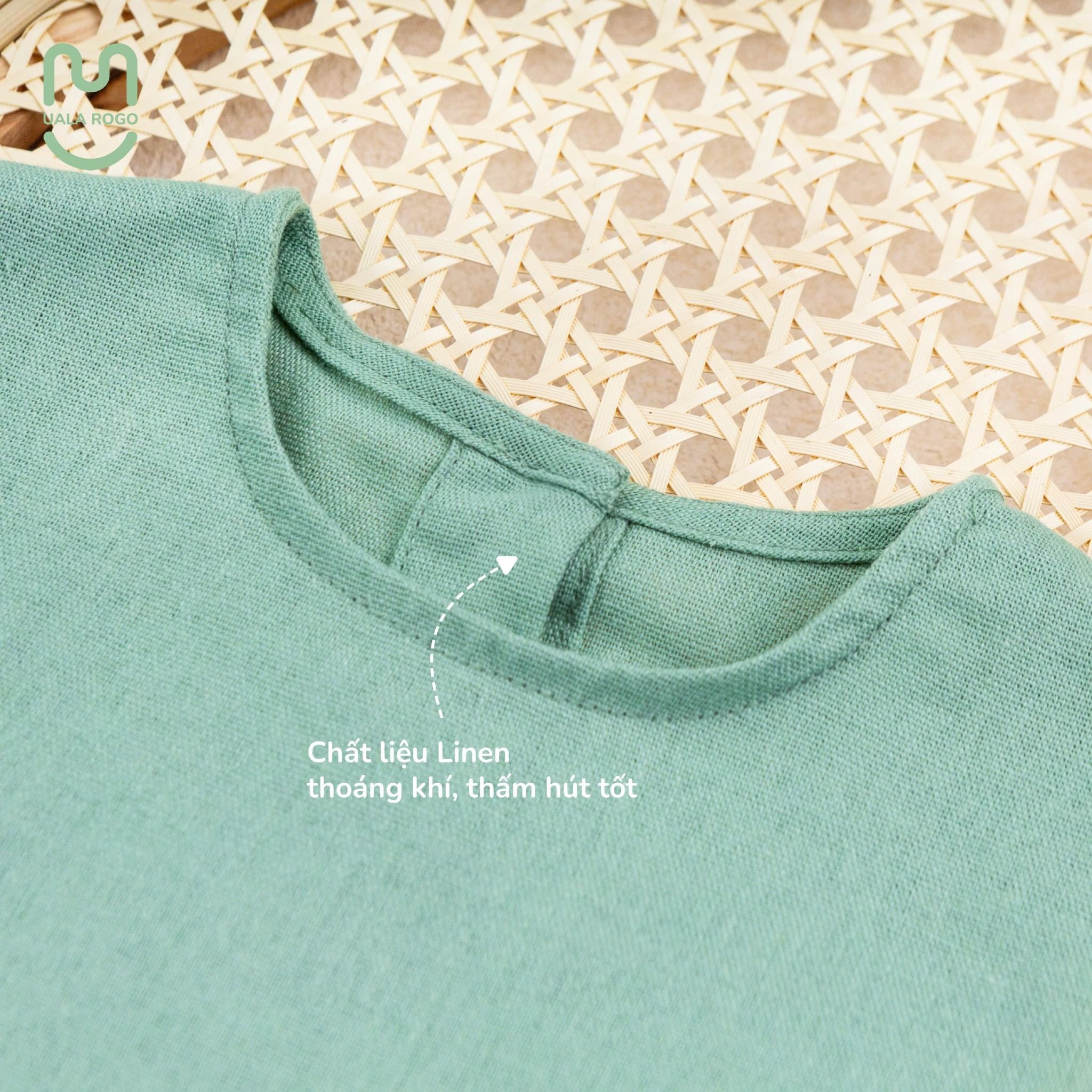 Bộ Sát Nách Linen Bé Gái UR 3863