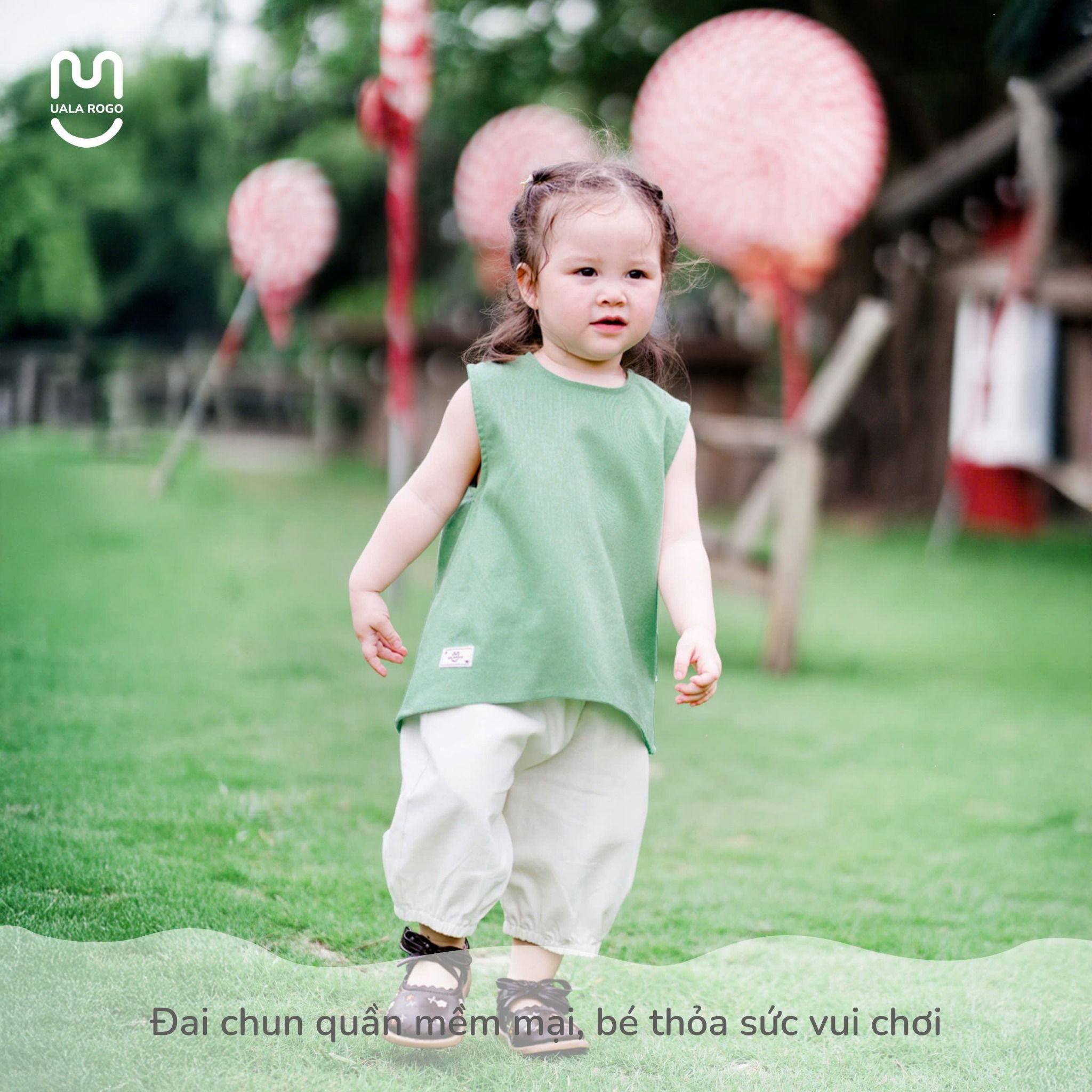 Bộ Sát Nách Linen Bé Gái UR 3863