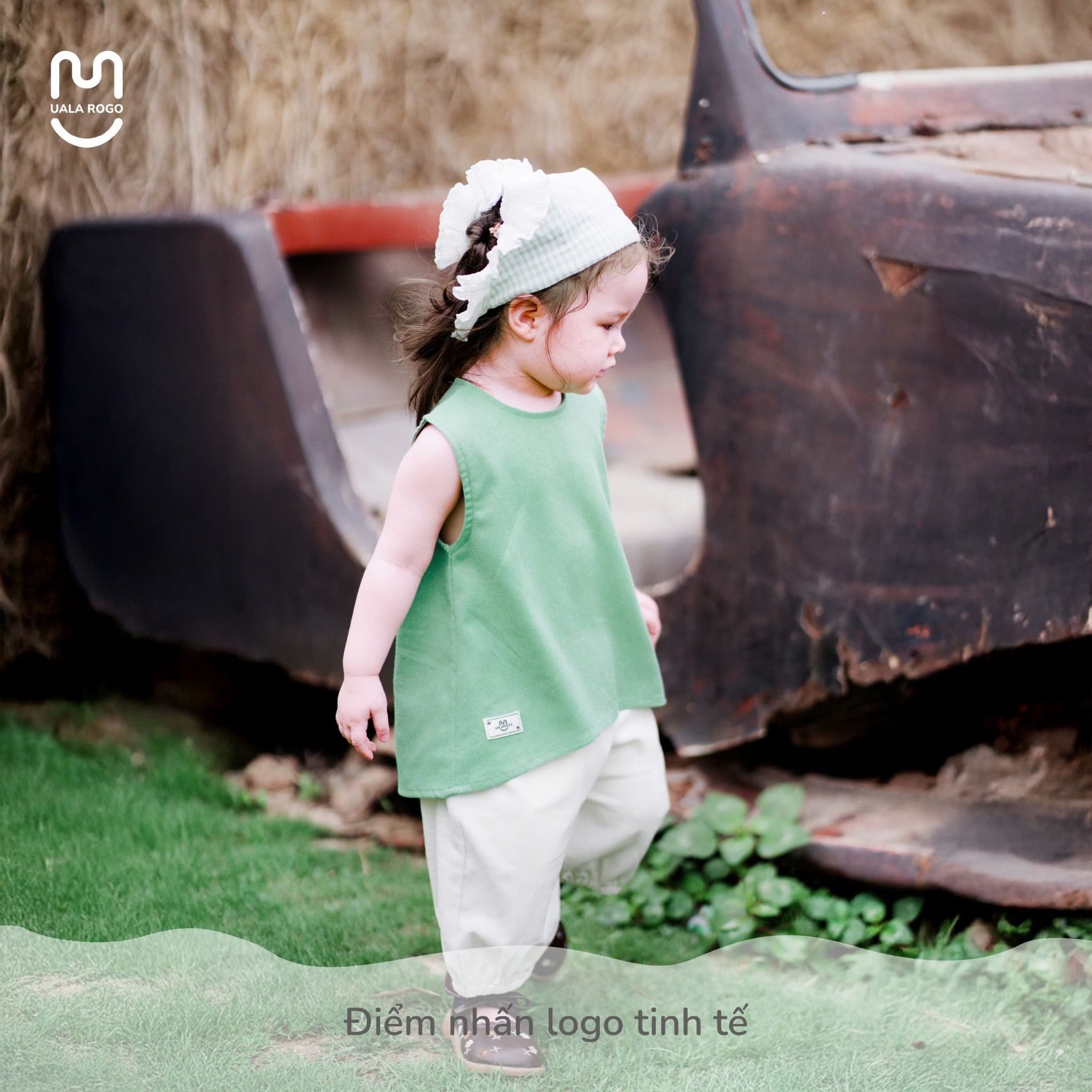 Bộ Sát Nách Linen Bé Gái UR 3863