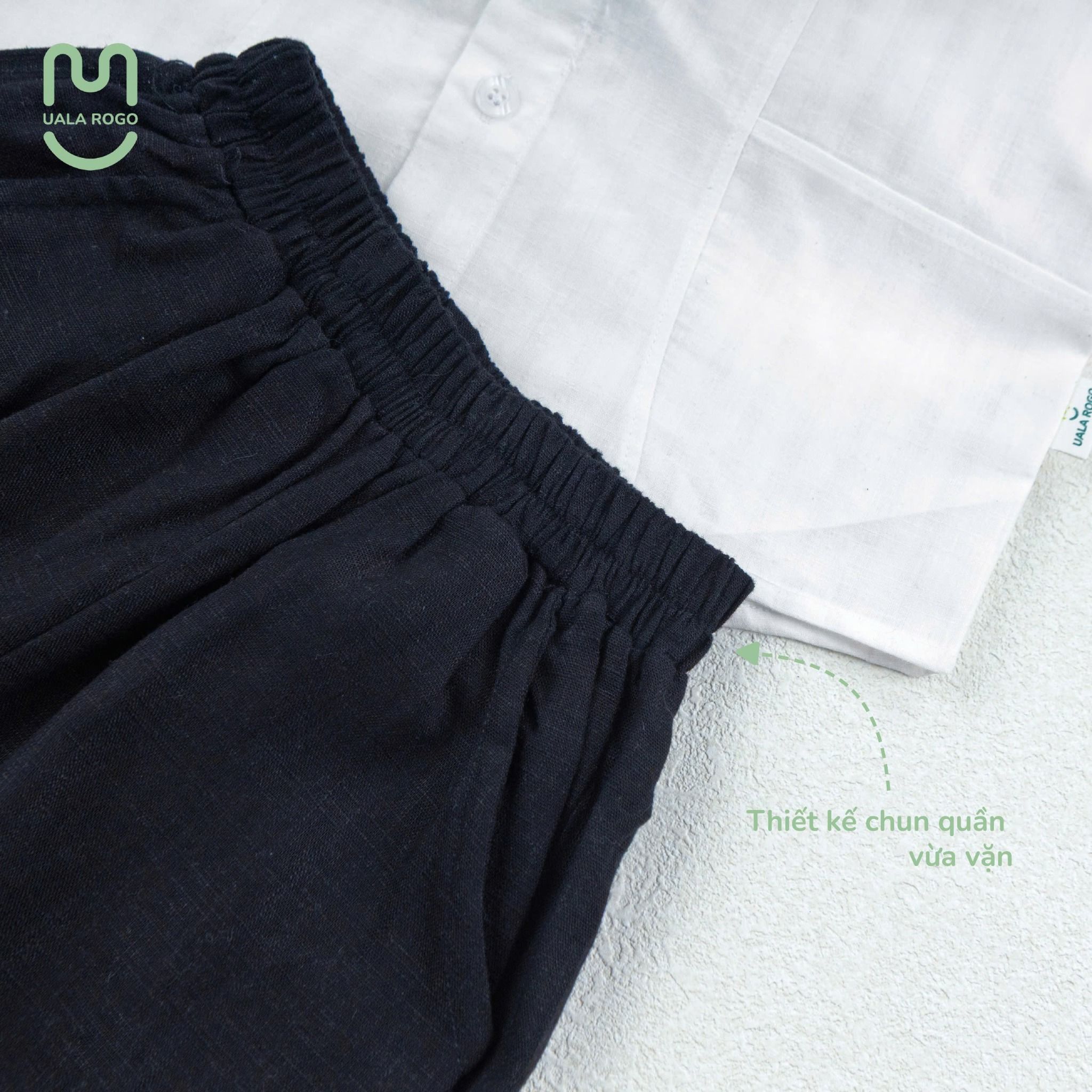 Set Áo Sơ Mi Quần Lửng Swan Linen MS 3867