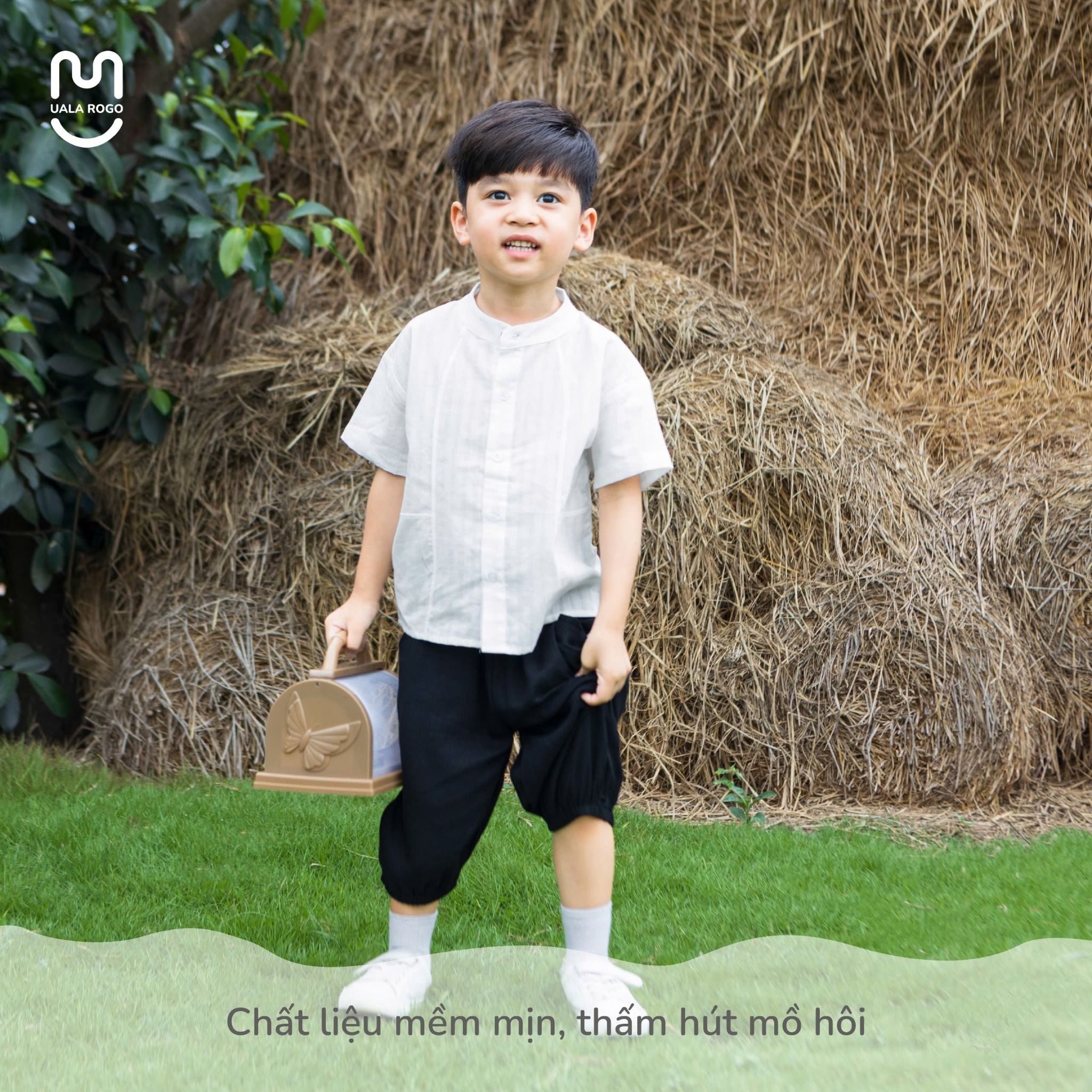 Set Áo Sơ Mi Quần Lửng Swan Linen MS 3867