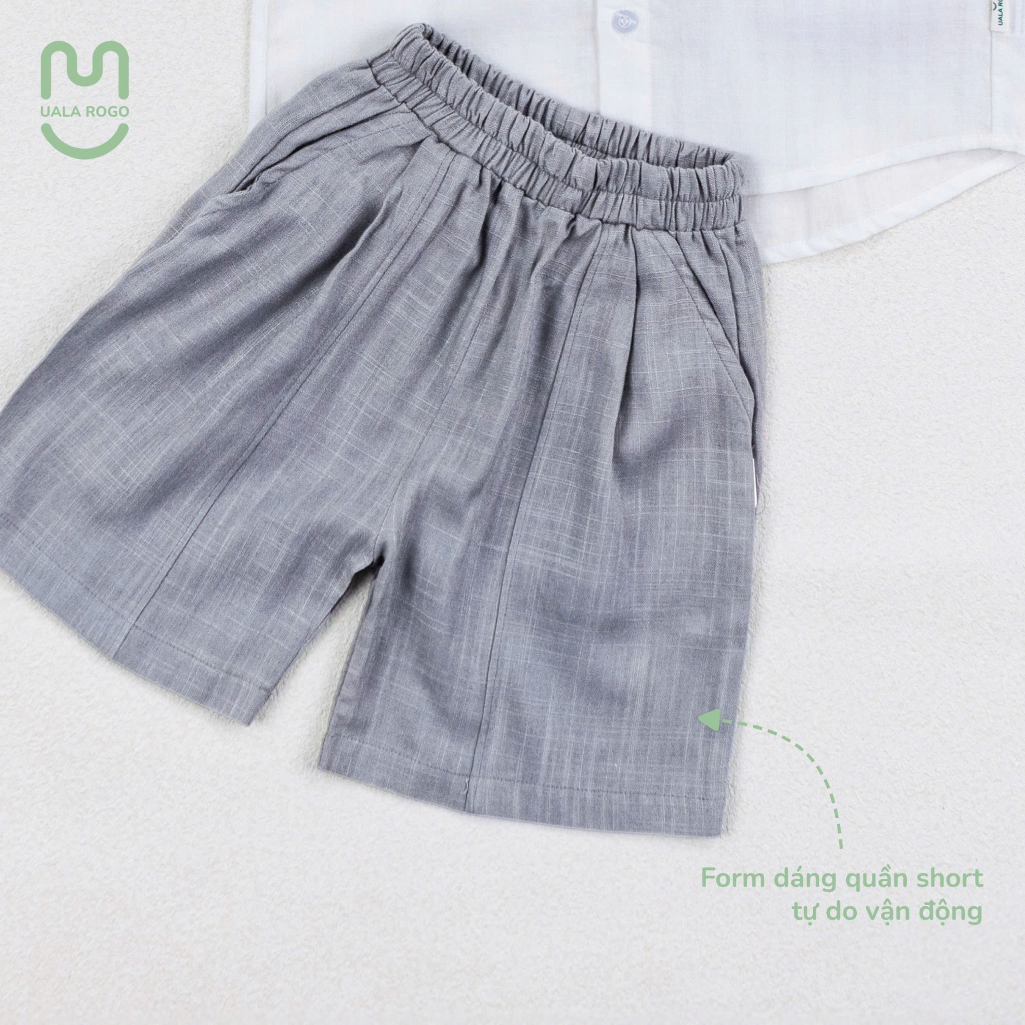 Set Áo Sơ Mi Quần Cộc Swan Linen UR 3868