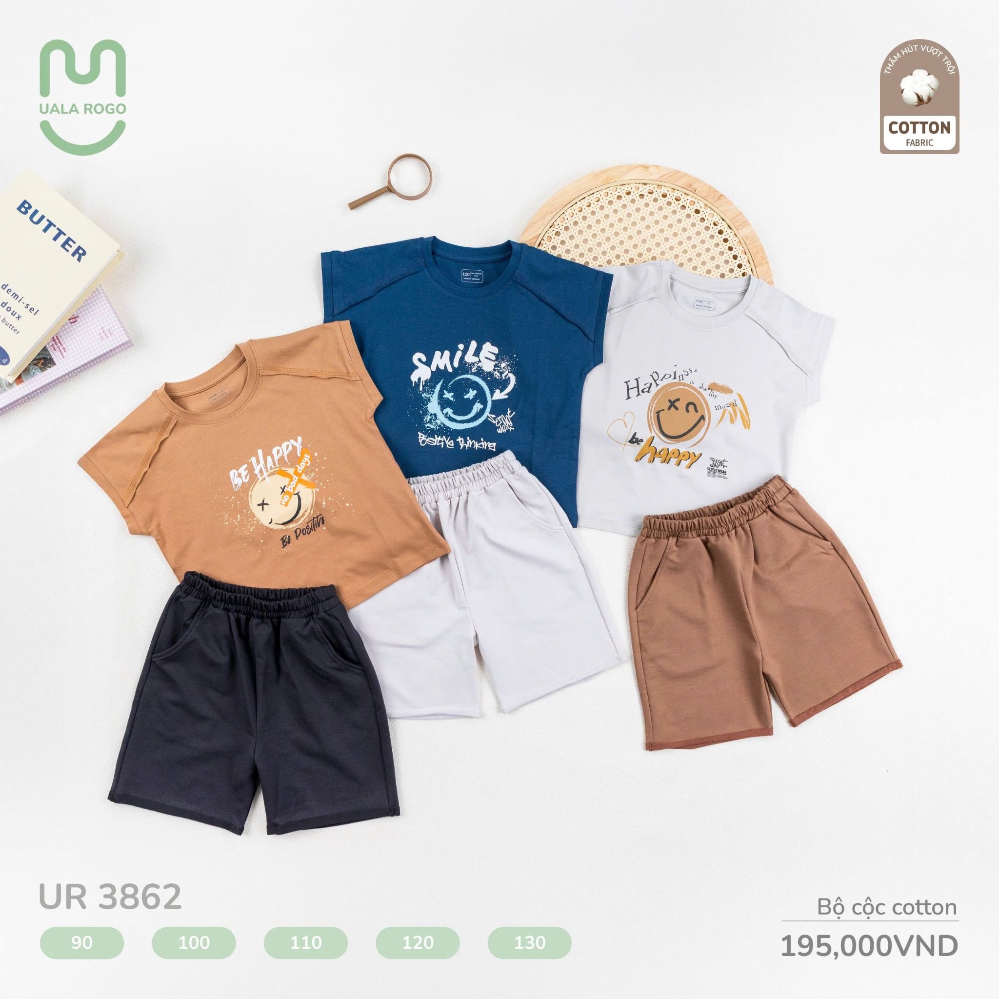 Bộ Cộc Cotton Cho Bé UR 3862