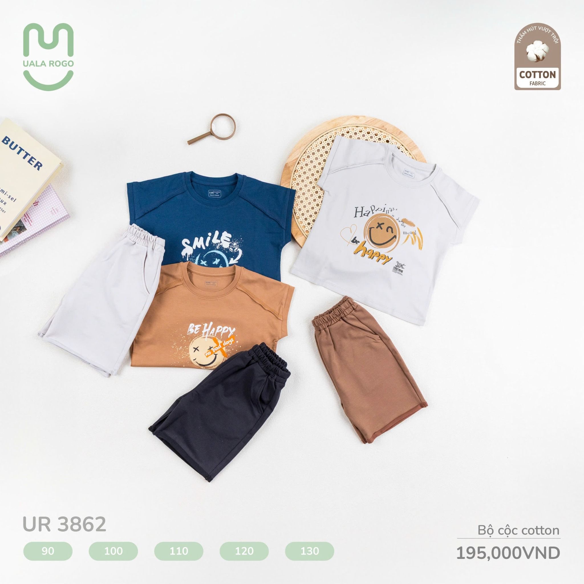 Bộ Cộc Cotton Cho Bé UR 3862