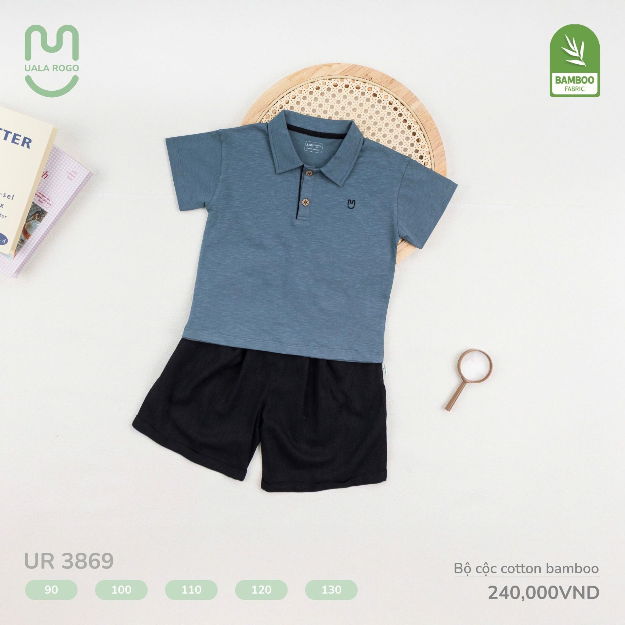 Bộ Cộc Cotton Bamboo Cho Bé UR 3869