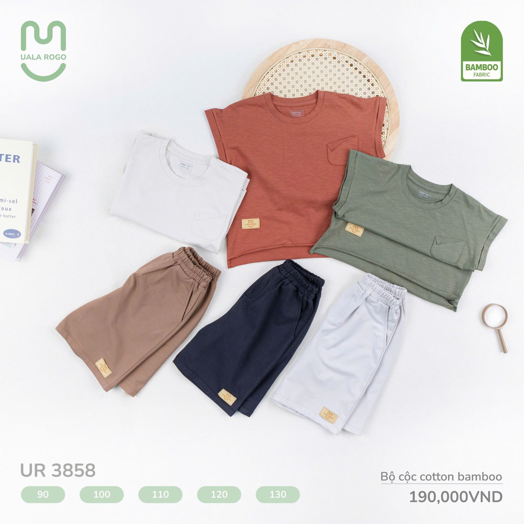 Bộ Cộc Cotton Bamboo Cho Bé UR 3858