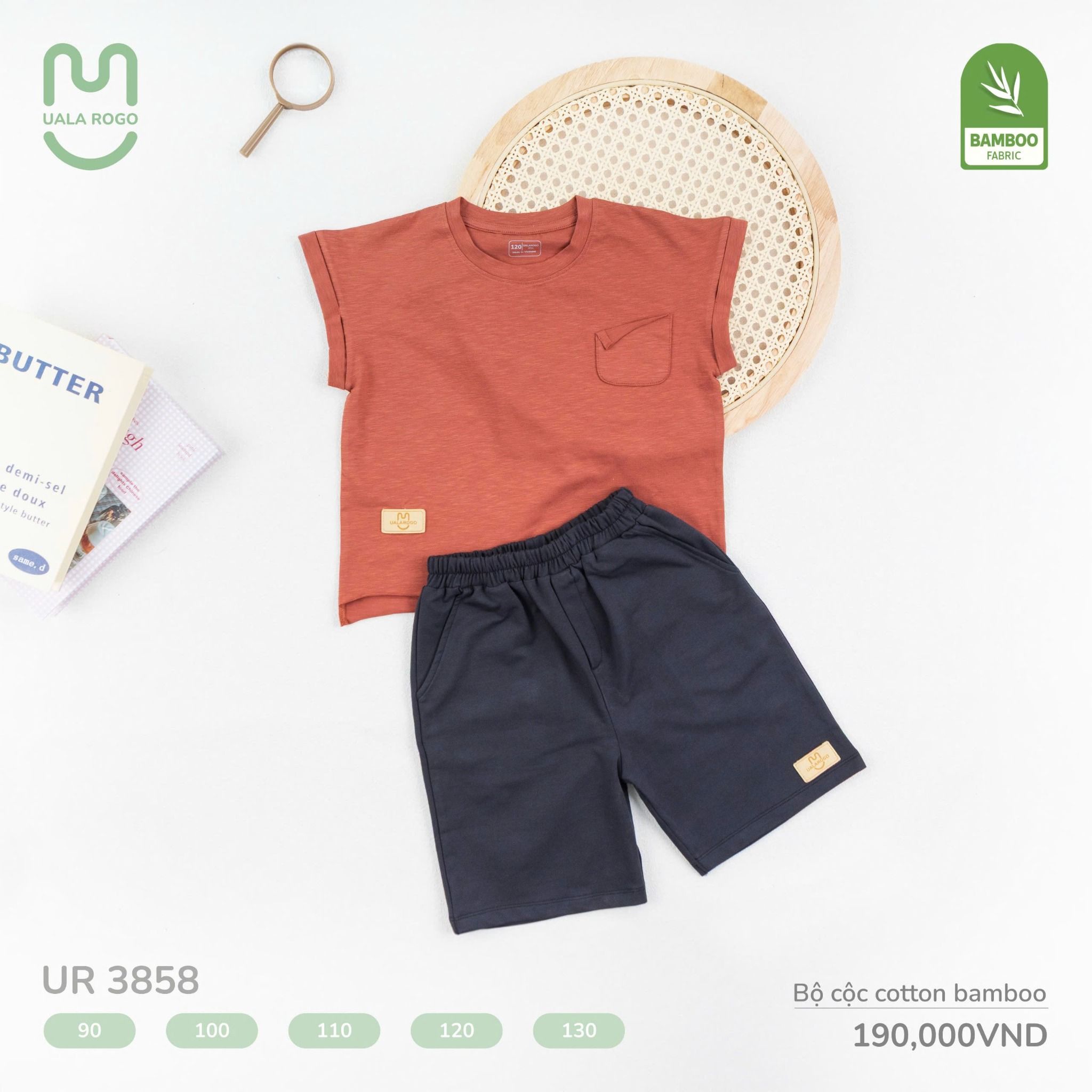 Bộ Cộc Cotton Bamboo Cho Bé UR 3858