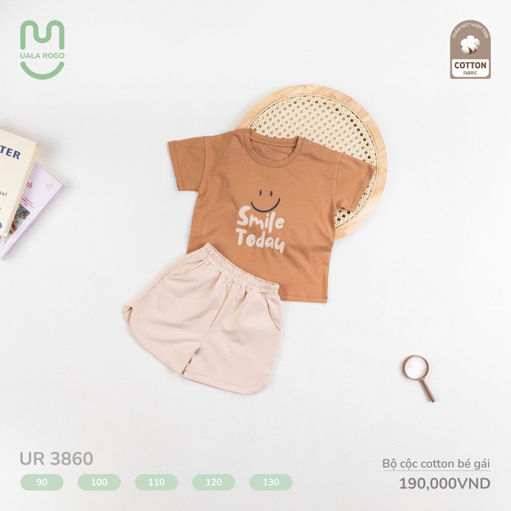 Bộ Cộc Cotton Cho Bé Gái UR 3860