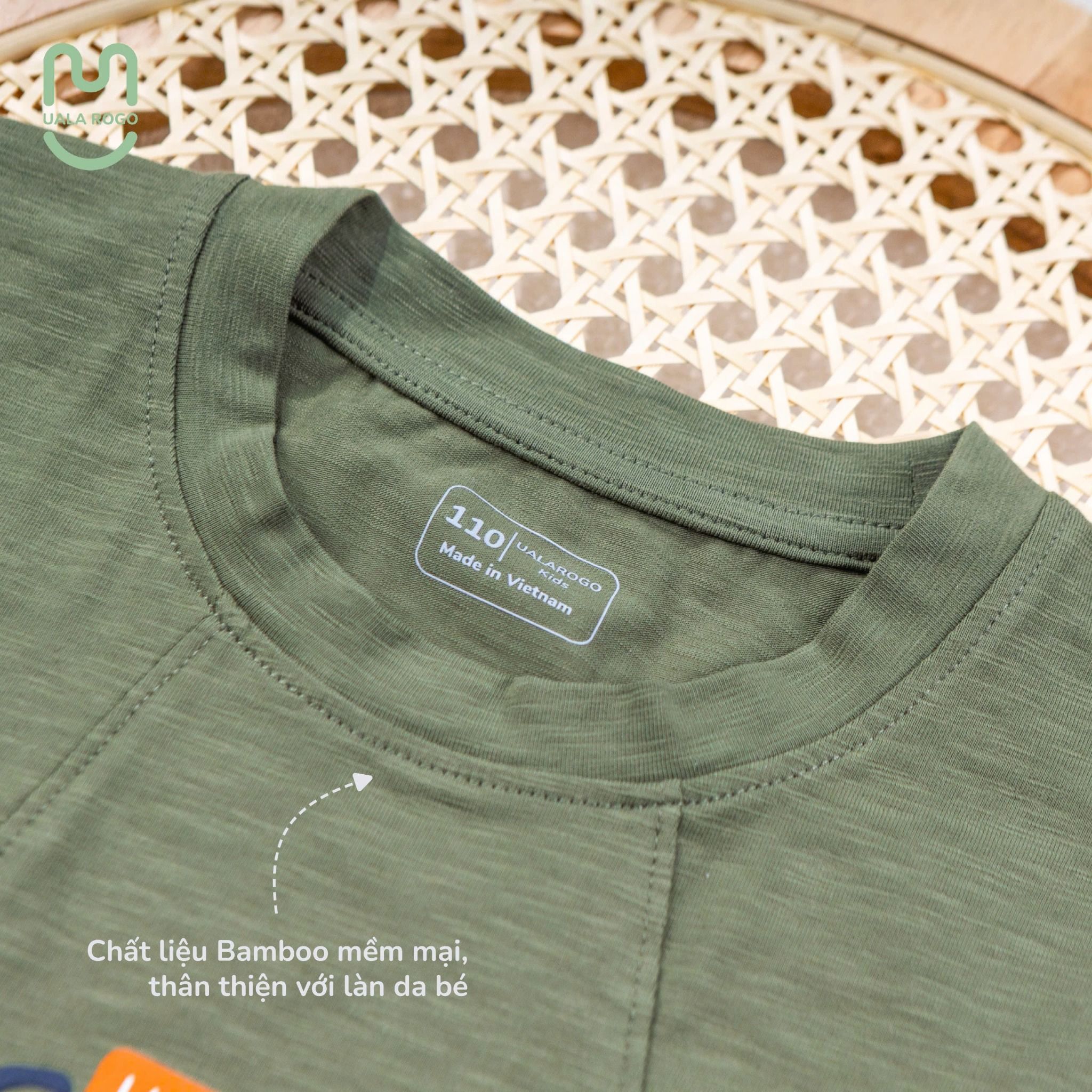 Bộ Sát Nách Cotton Bamboo Cho Bé UR 3861