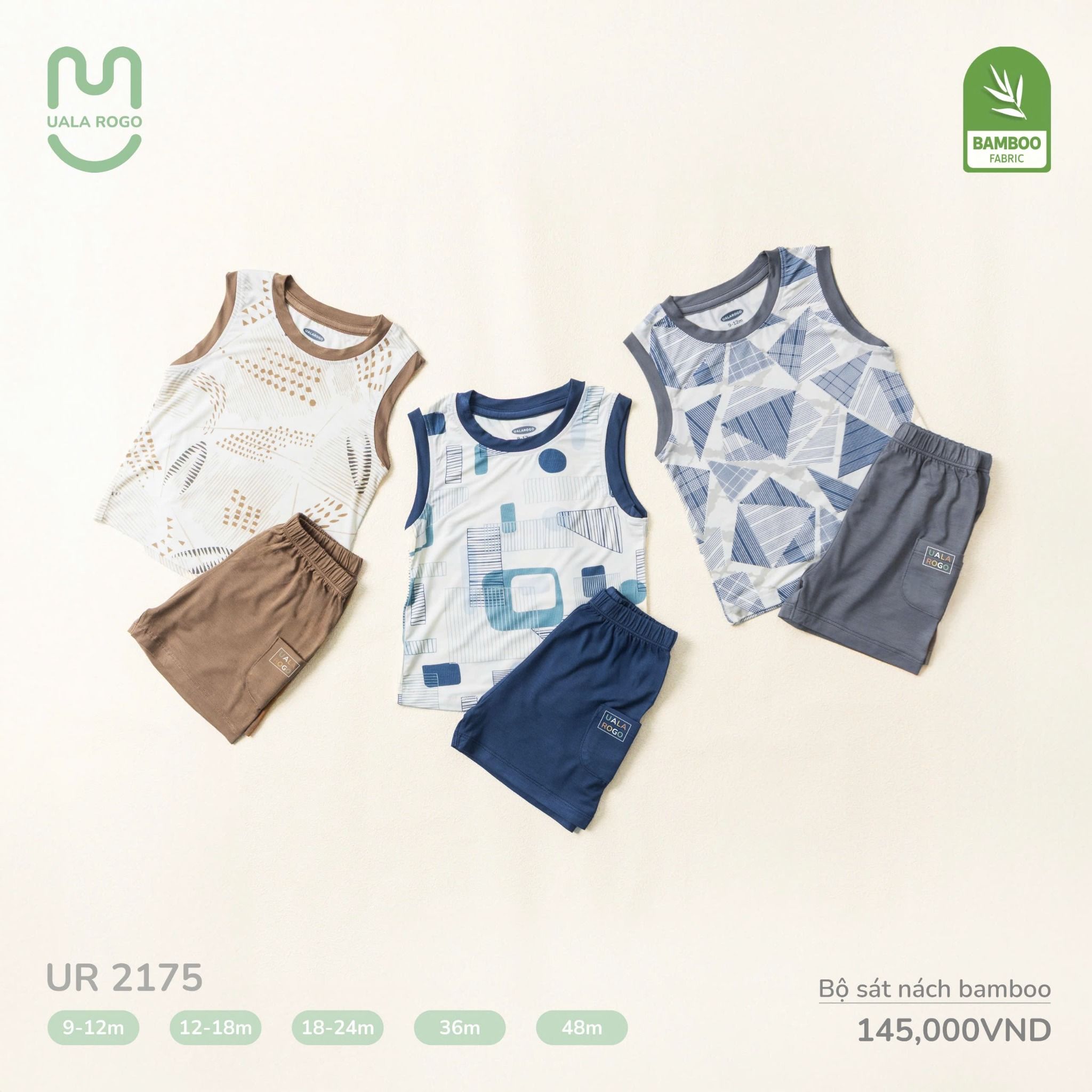 Bộ Sát Nách Bamboo Cho Bé UR 2175