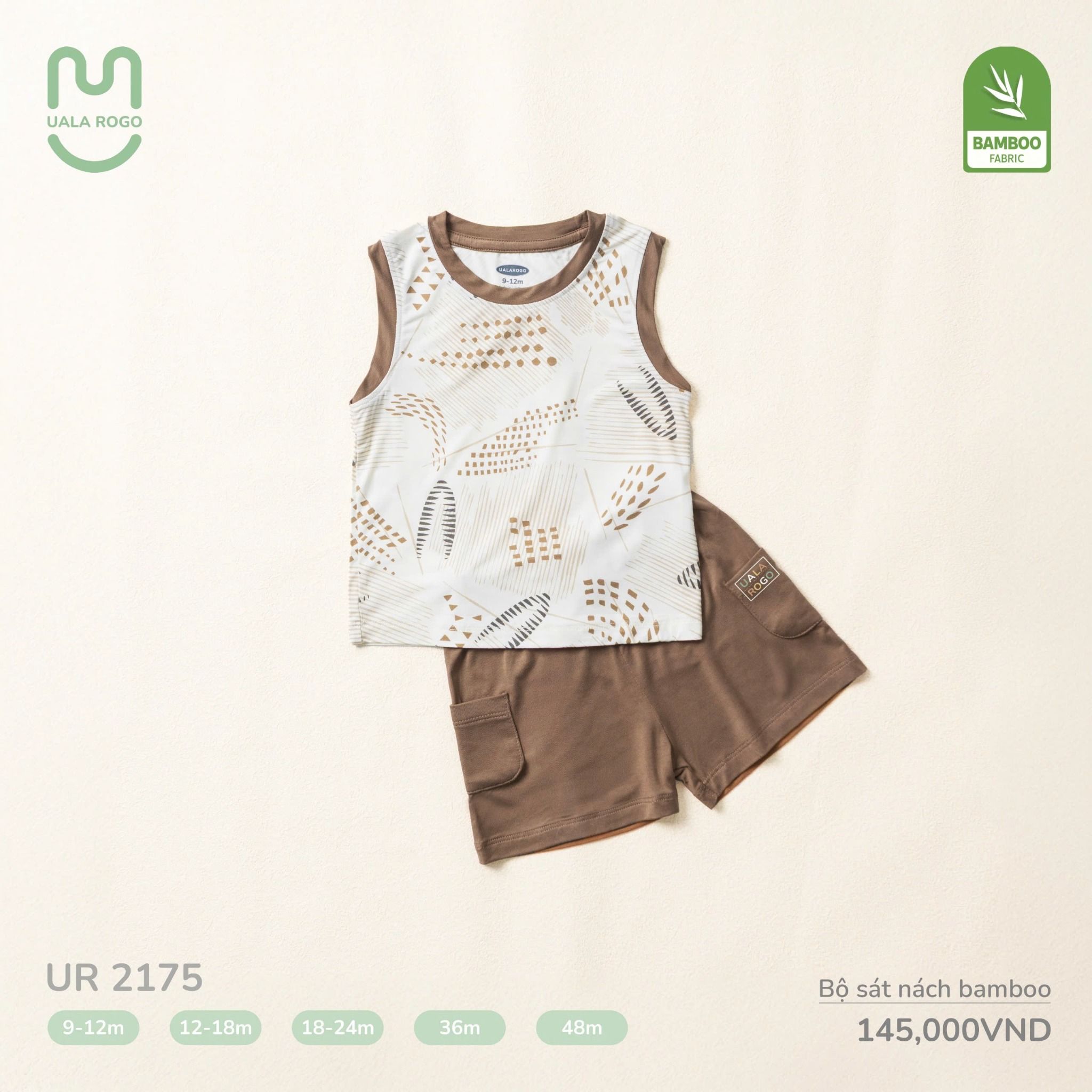 Bộ Sát Nách Bamboo Cho Bé UR 2175