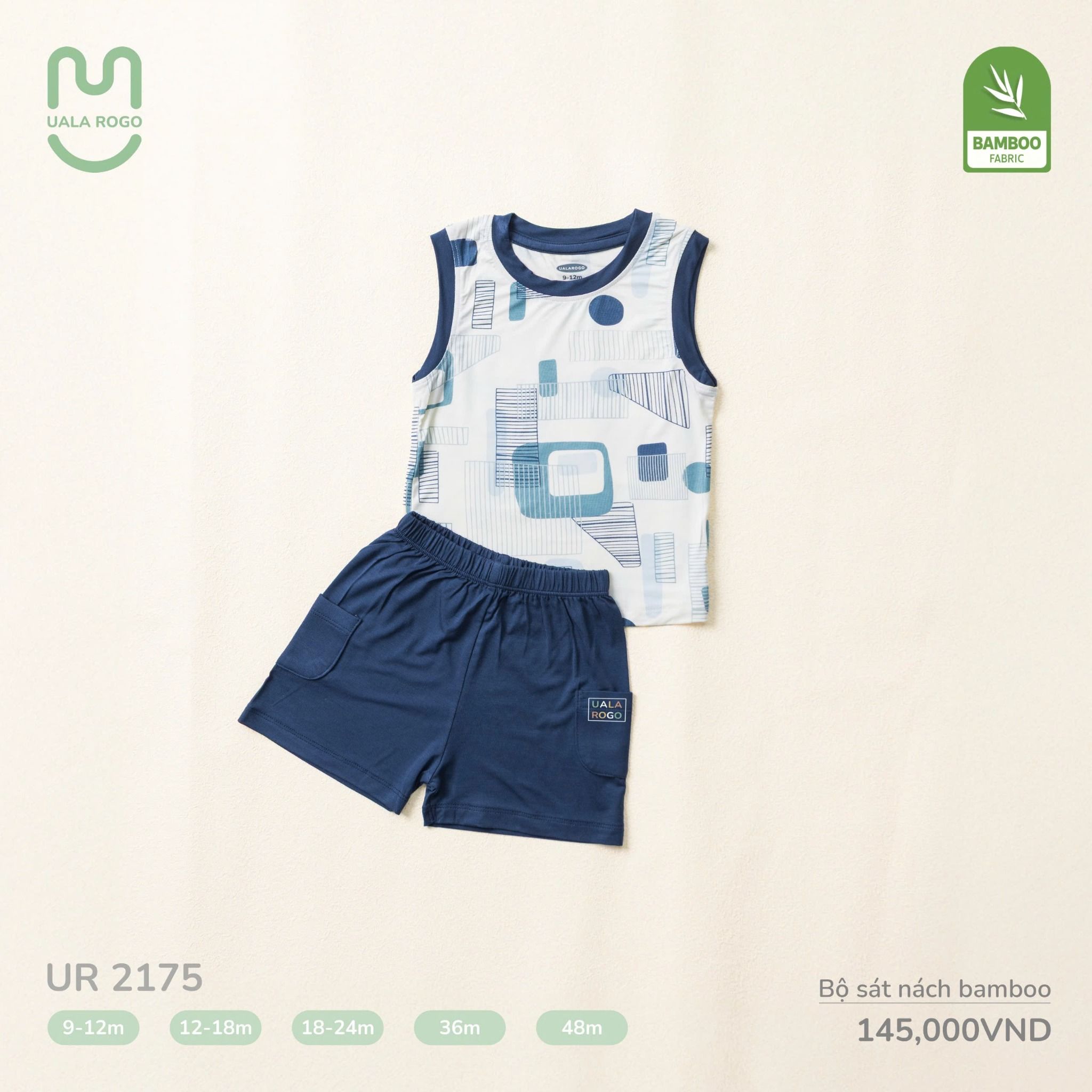 Bộ Sát Nách Bamboo Cho Bé UR 2175