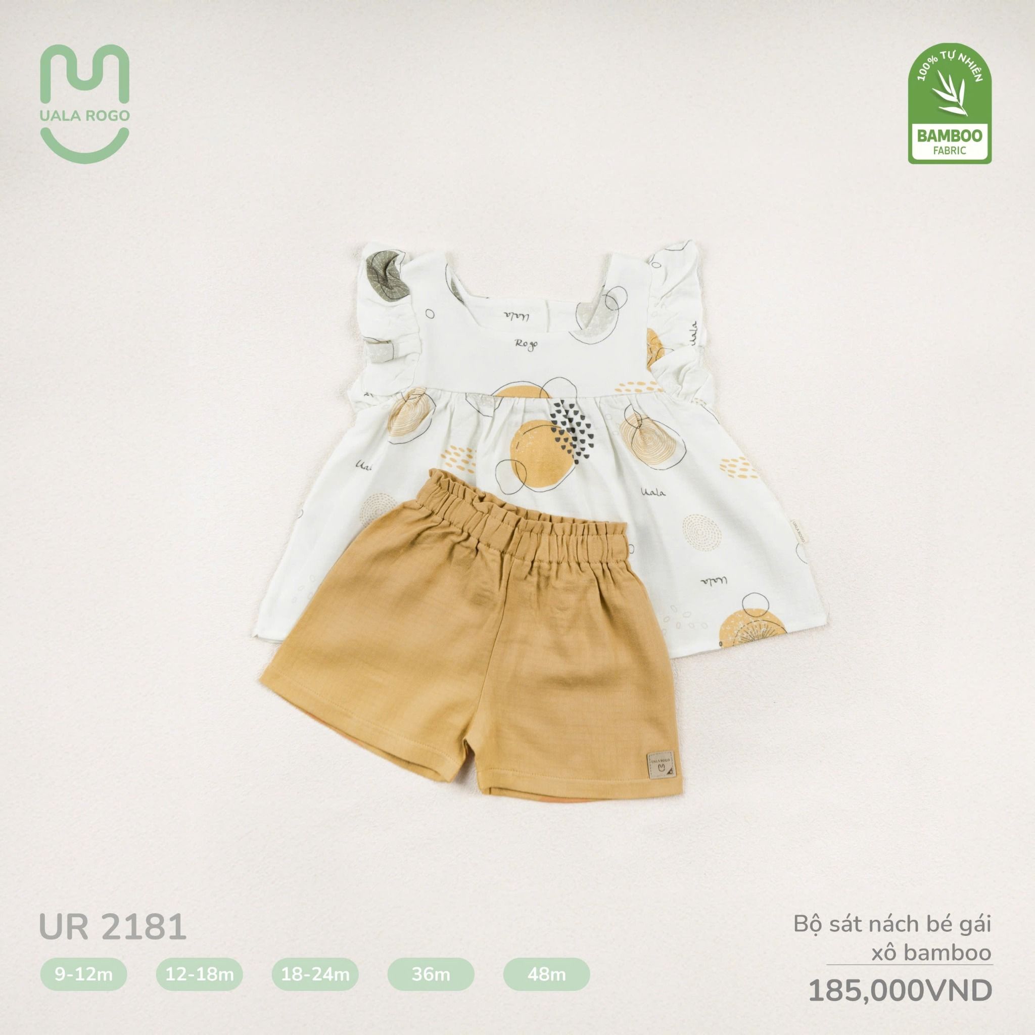 Bộ Sát Nách Bé Gái Xô Bamboo UR 2181