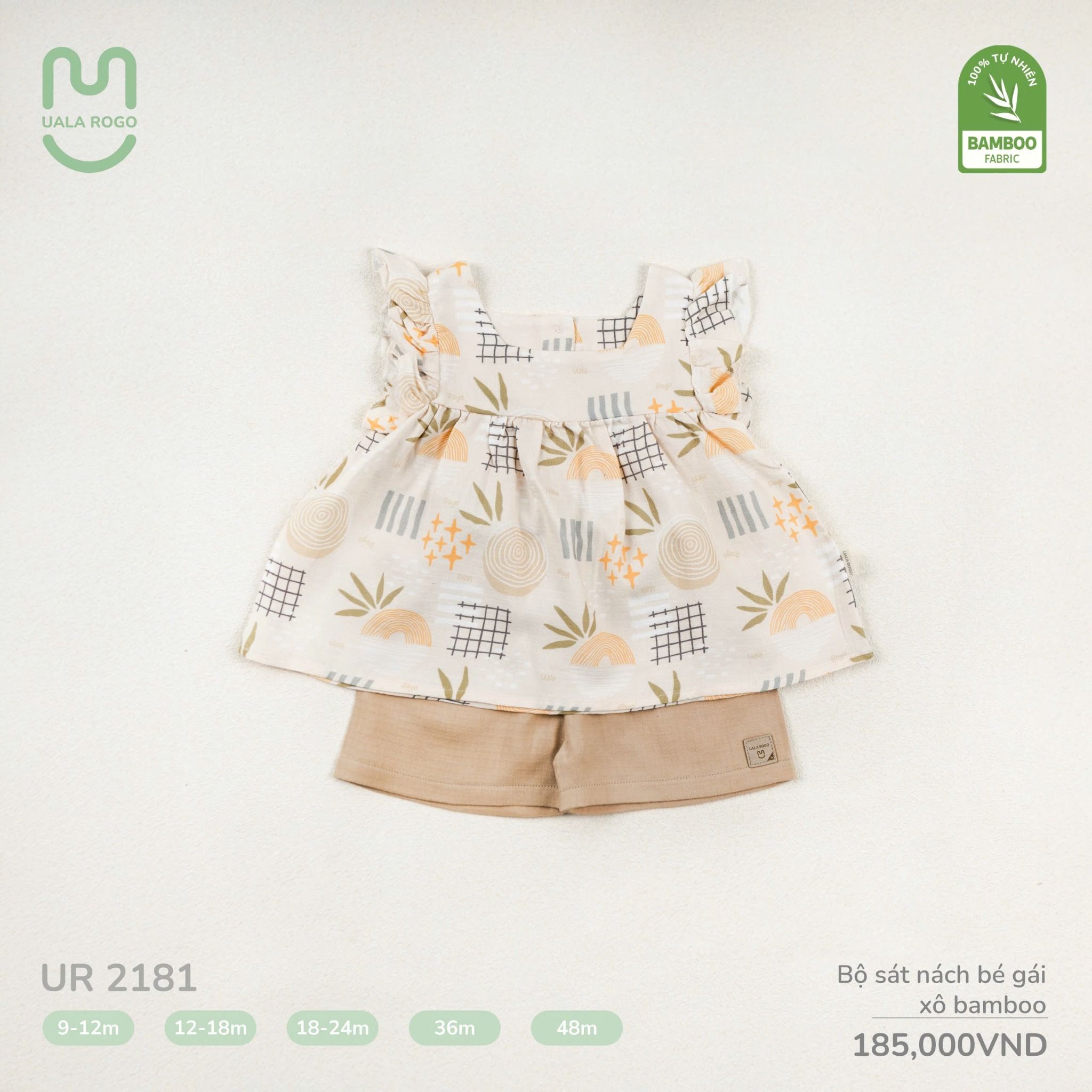 Bộ Sát Nách Bé Gái Xô Bamboo UR 2181
