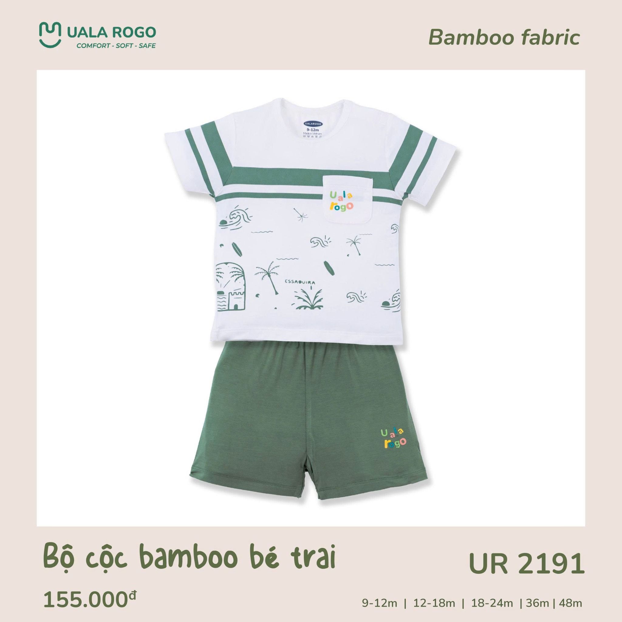 Bộ Cộc Bamboo Bé Trai UR 2191