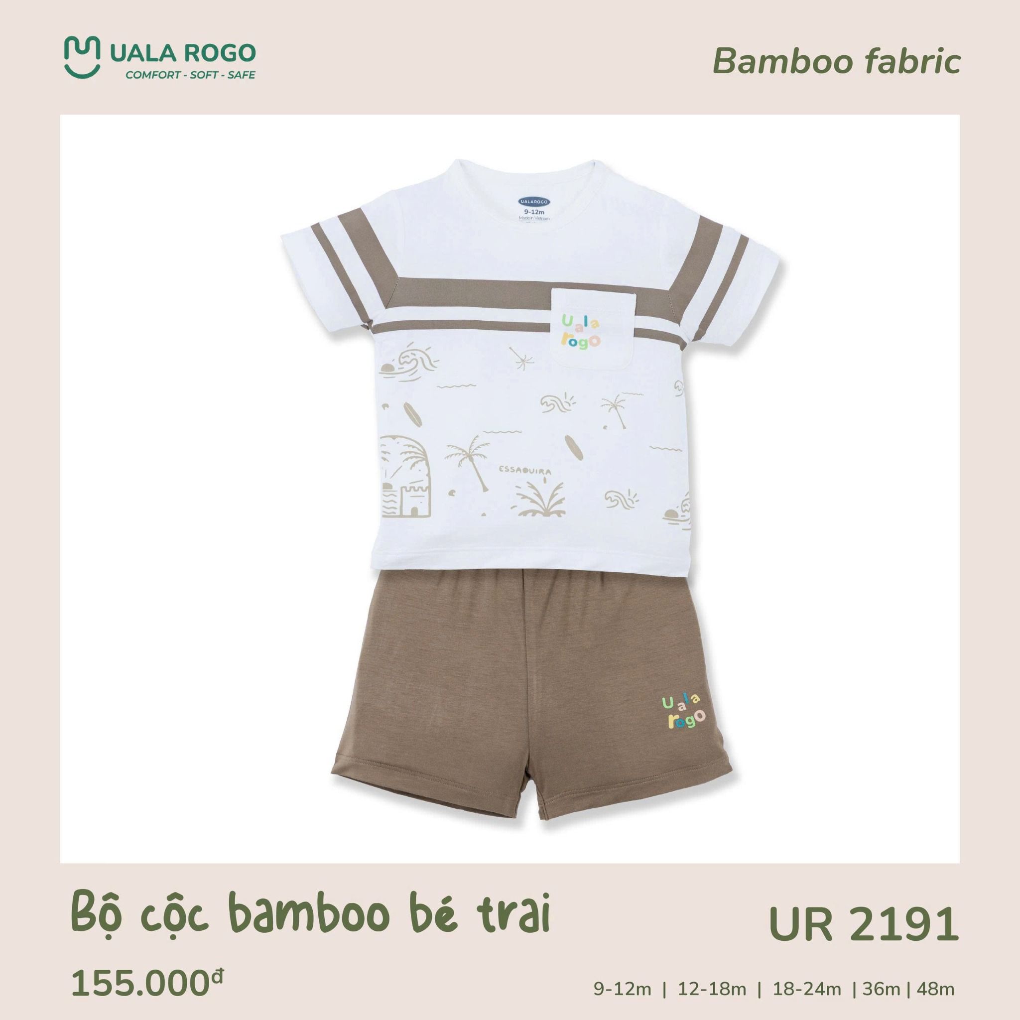 Bộ Cộc Bamboo Bé Trai UR 2191