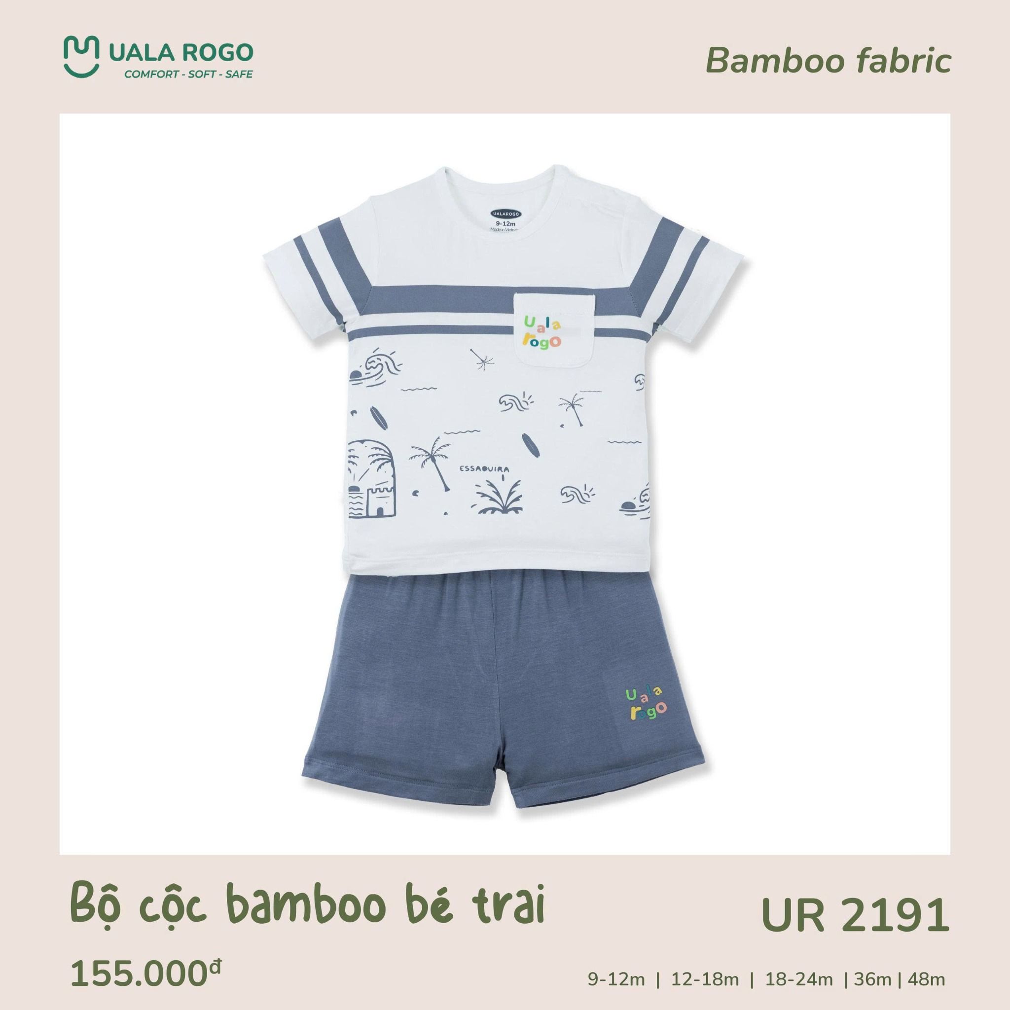 Bộ Cộc Bamboo Bé Trai UR 2191