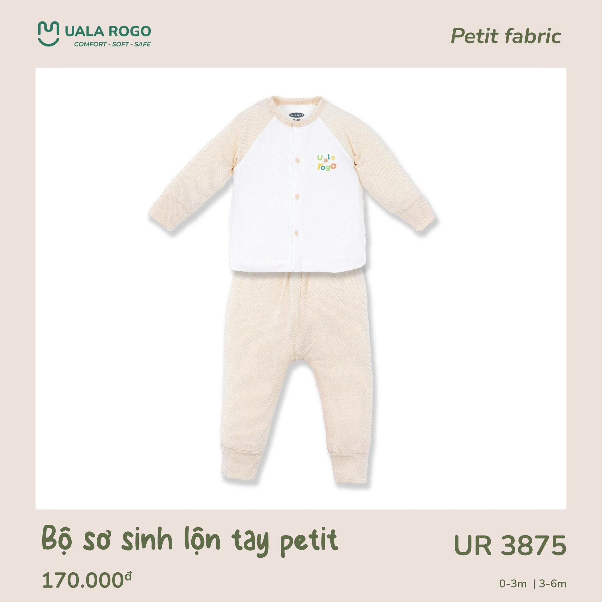 Bộ Dài Sơ Sinh Cài Giữa UR 3875