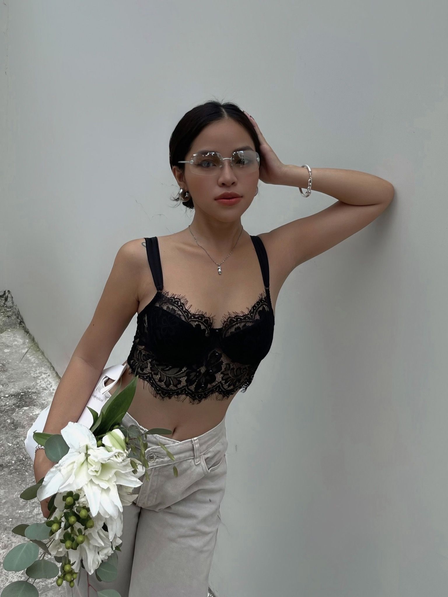 Beck Corset - Set Đồ Lót Petty Brawee Ren Đen