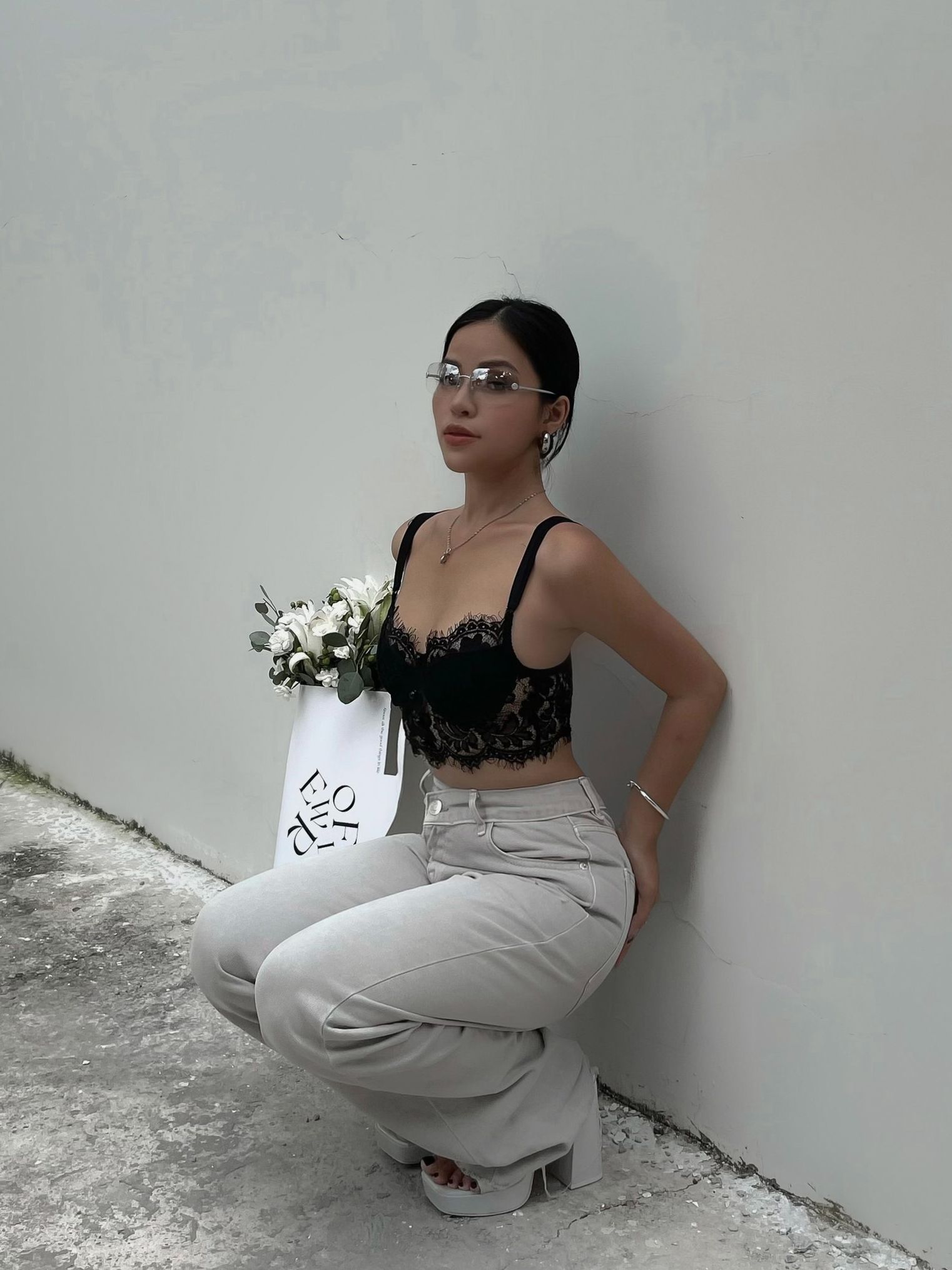 Beck Corset - Set Đồ Lót Petty Brawee Ren Đen