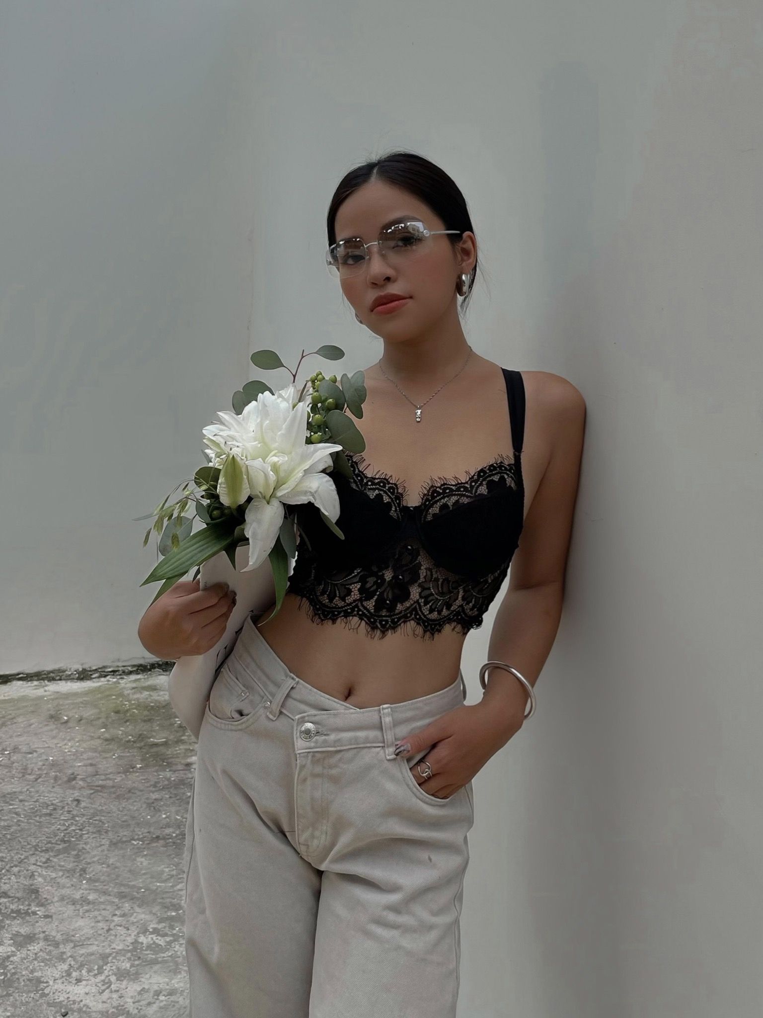 Beck Corset - Set Đồ Lót Petty Brawee Ren Đen