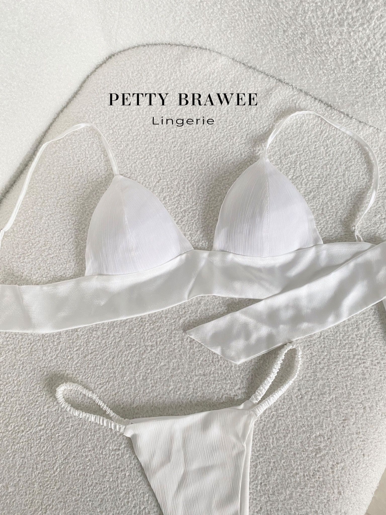 Quần Lót Petty Brawee Satin Trắng - Dara