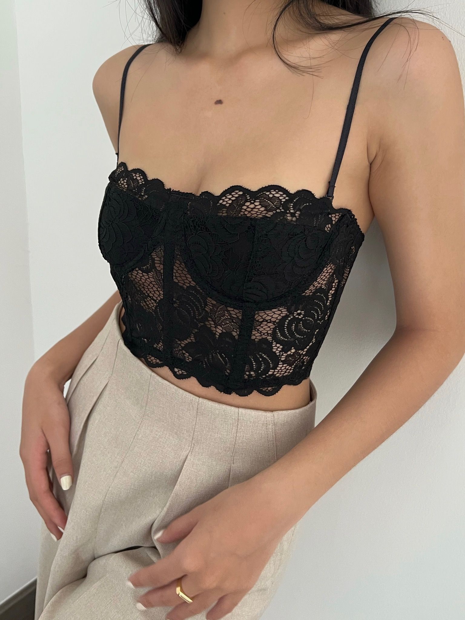 Lisa Corset - Set Đồ Lót Petty Brawee Ren Đen