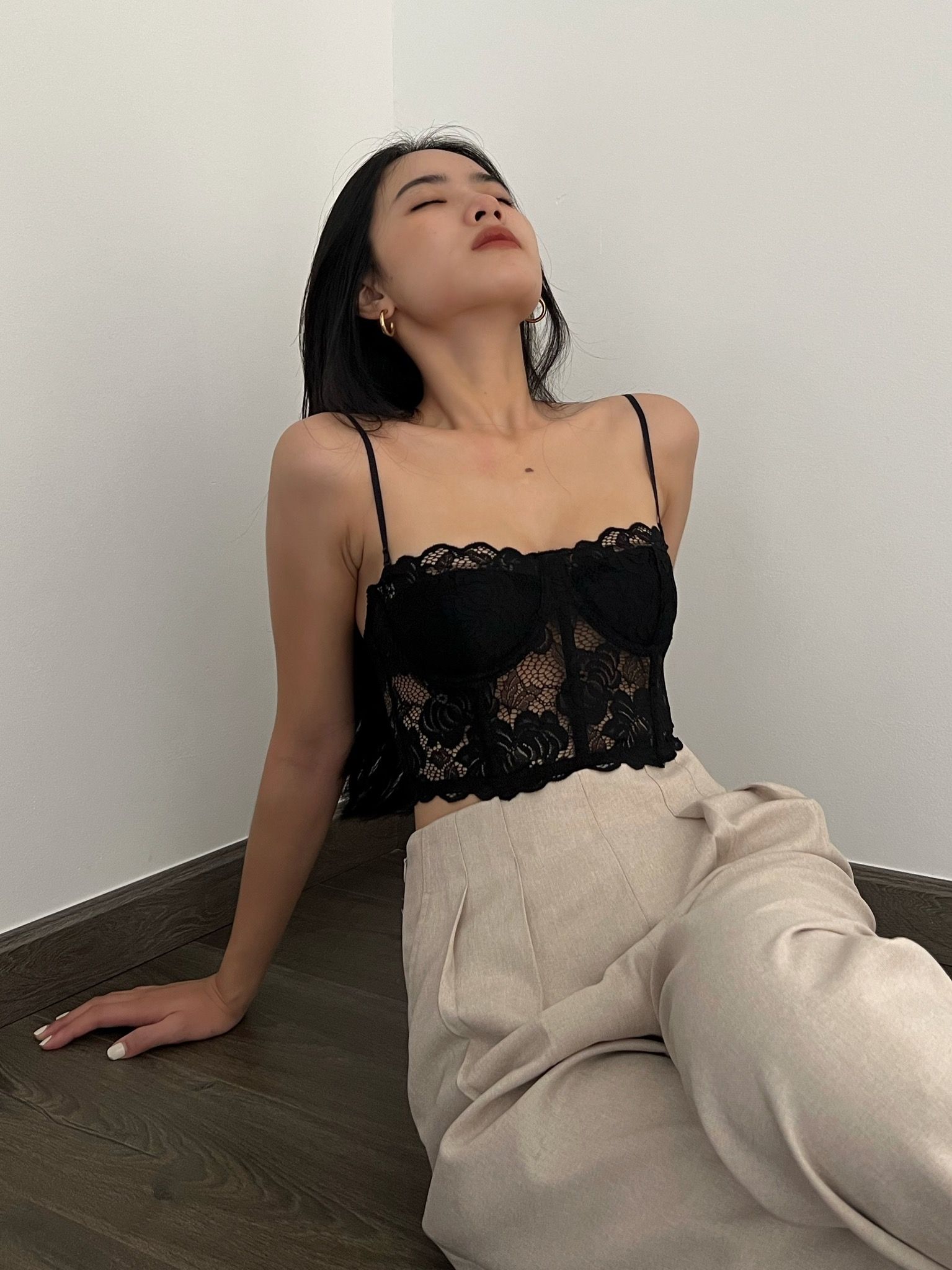 Lisa Corset - Set Đồ Lót Petty Brawee Ren Đen