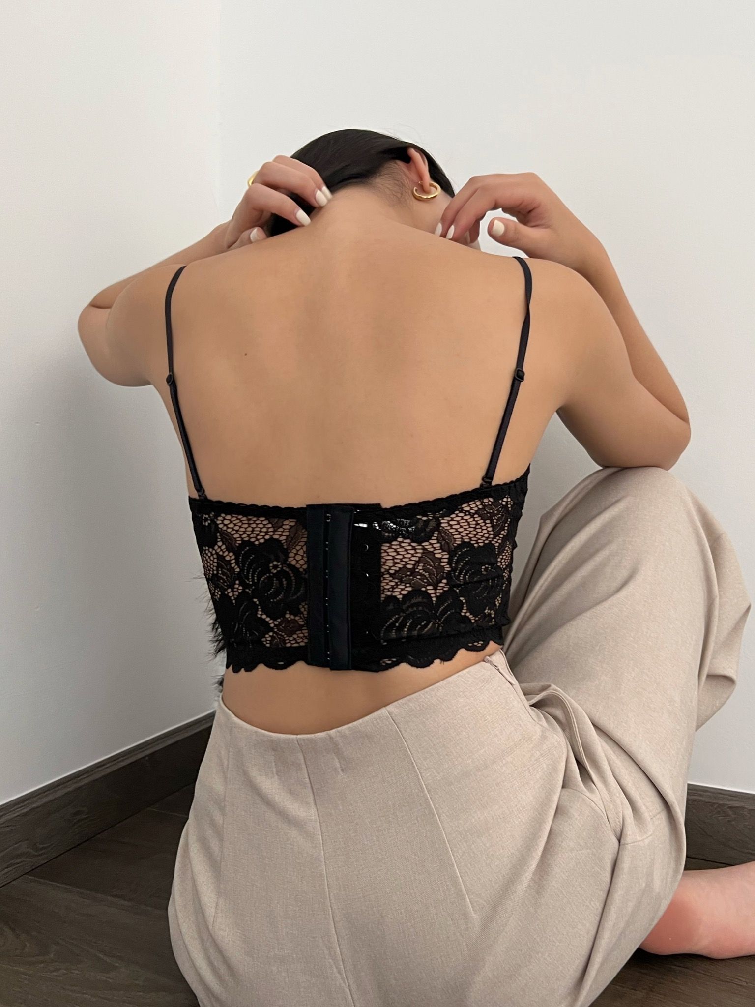 Lisa Corset - Set Đồ Lót Petty Brawee Ren Đen