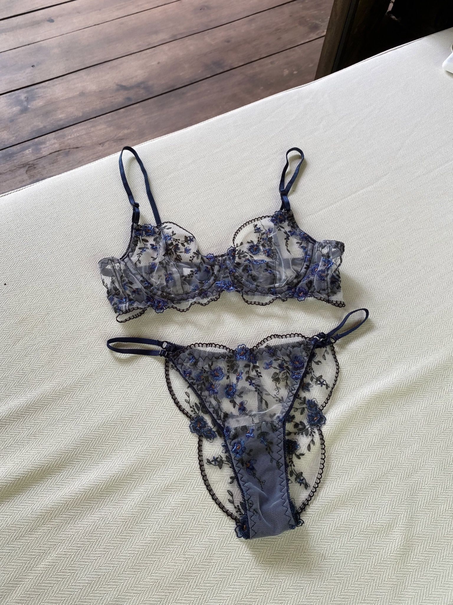 Tiffany - Set Đồ Lót Petty Brawee Ren Xanh
