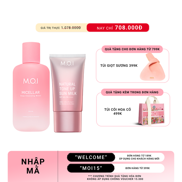 Bộ Đôi Kem Chống Nắng 40ml Và Nước Tẩy Trang 250ml