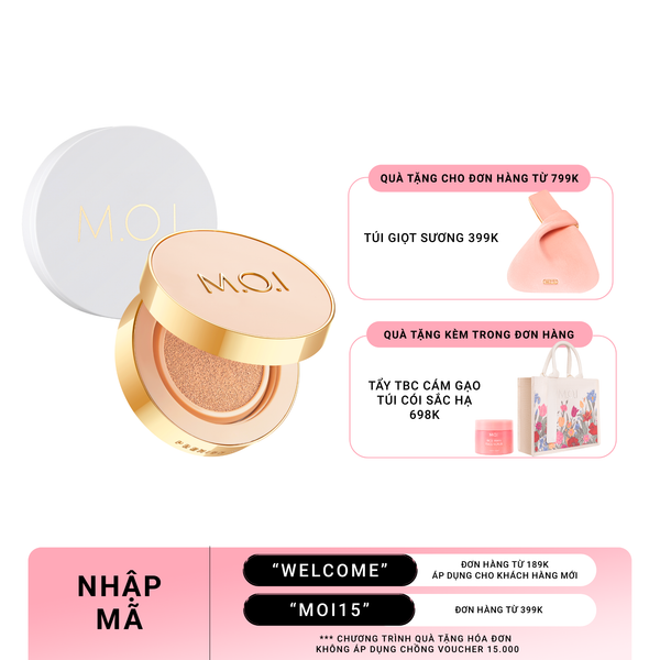 Bộ Đôi M.O.I Phấn Nước Premium Và Phấn Phủ Baby Skin