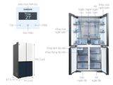 Tủ lạnh BESPOKE Multidoor 599L Trắng/Xanh Navy (RF60A91R177)