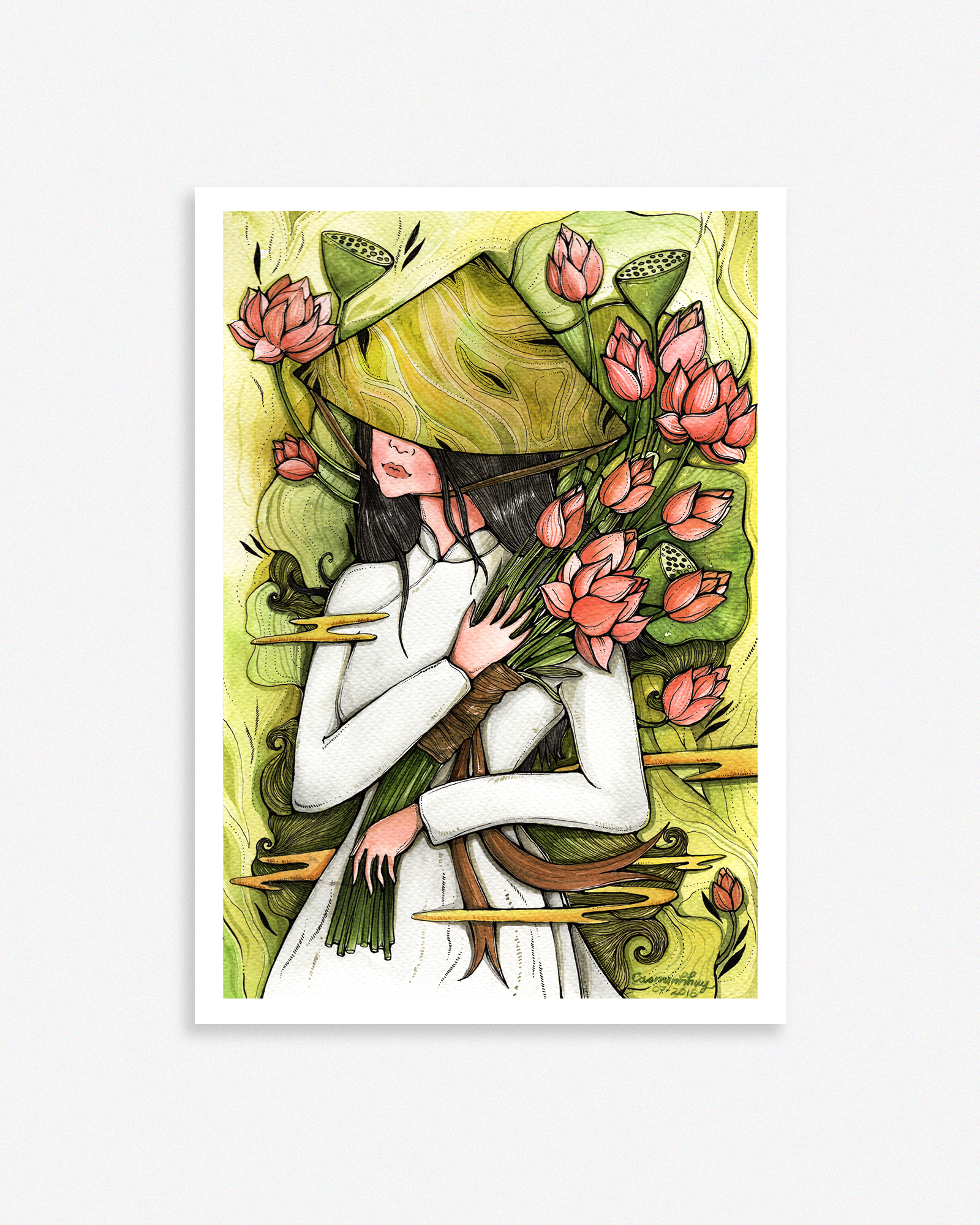  Lotus Girl Poster - Nàng Sen 