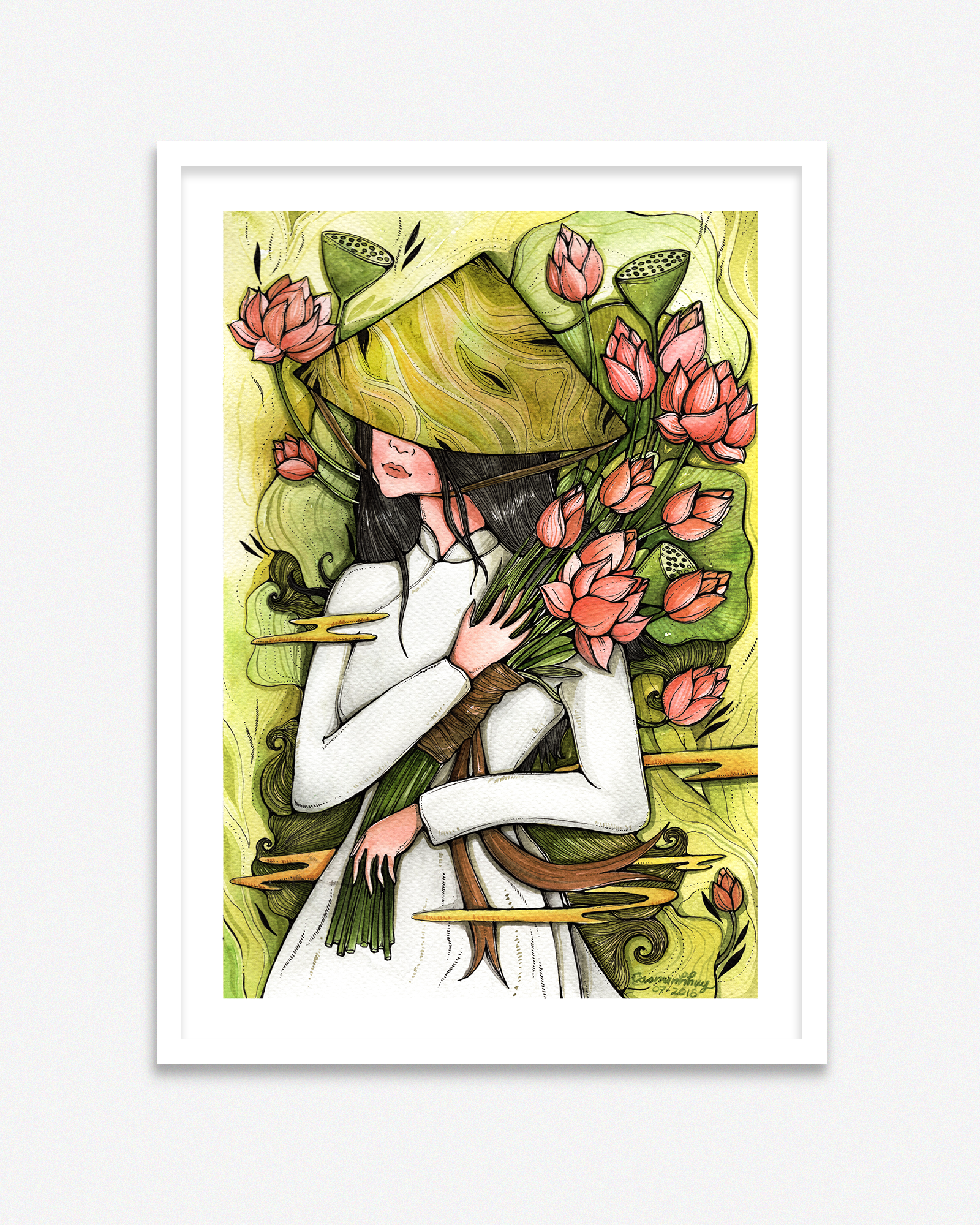 Lotus Girl Poster - Nàng Sen