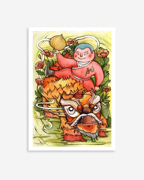  Lion Dance Poster - Múa Lân 