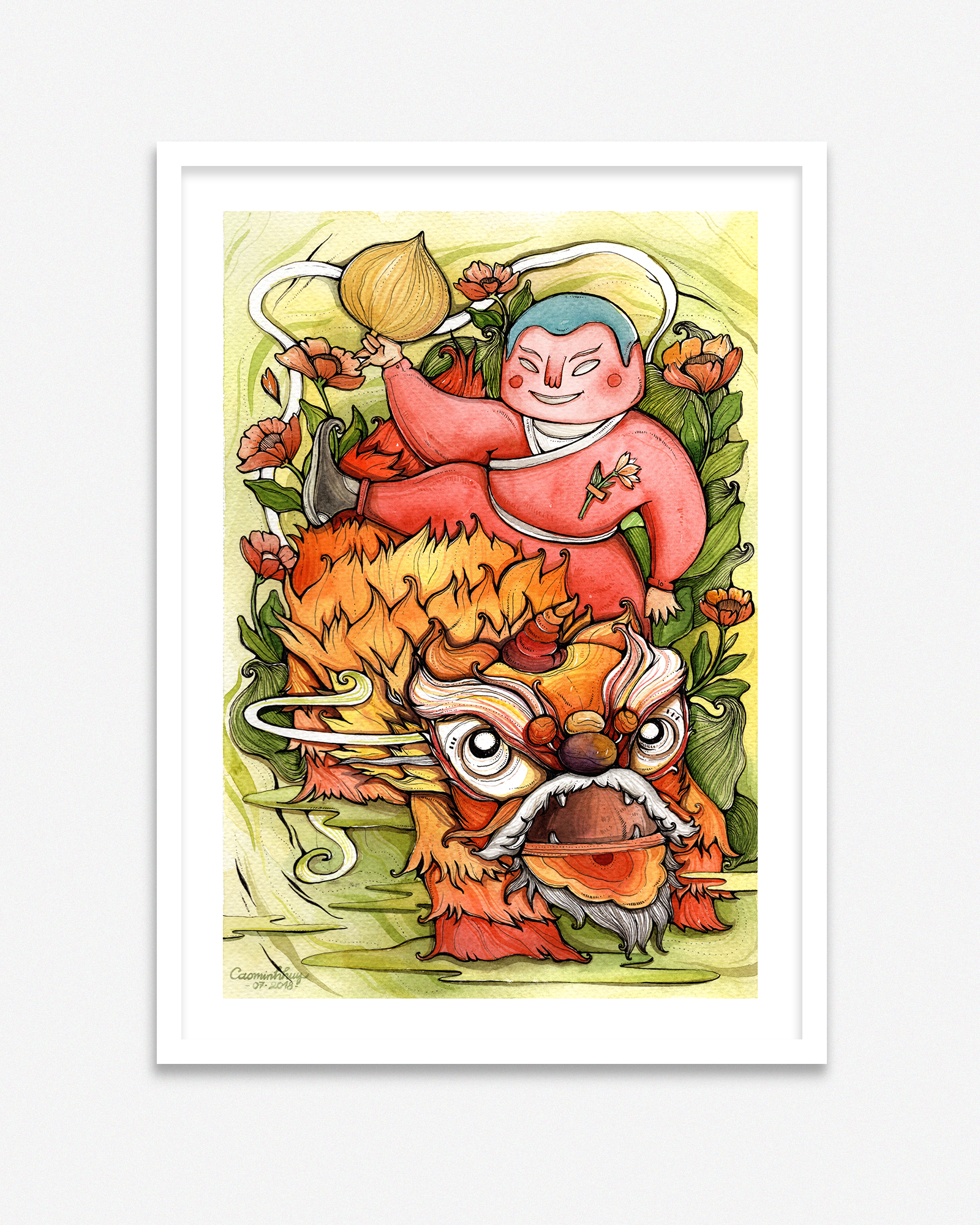Lion Dance Poster - Múa Lân