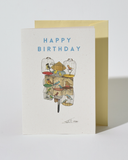  Bird Bike Happy Birthday Card 